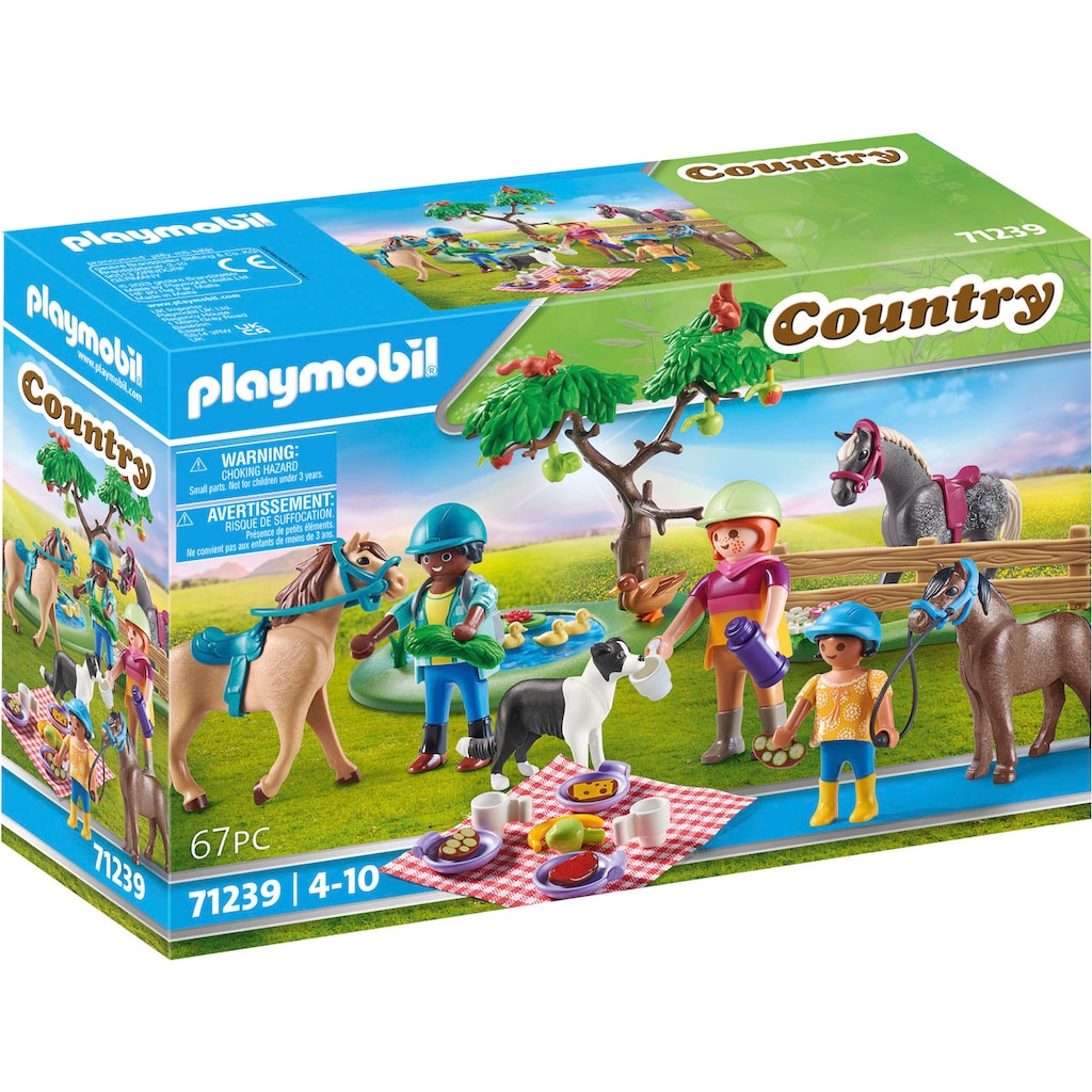 Playmobil® Konstruktions-Spielset »Picknickausflug mit Pferden (71239), Country«, (67 St.)