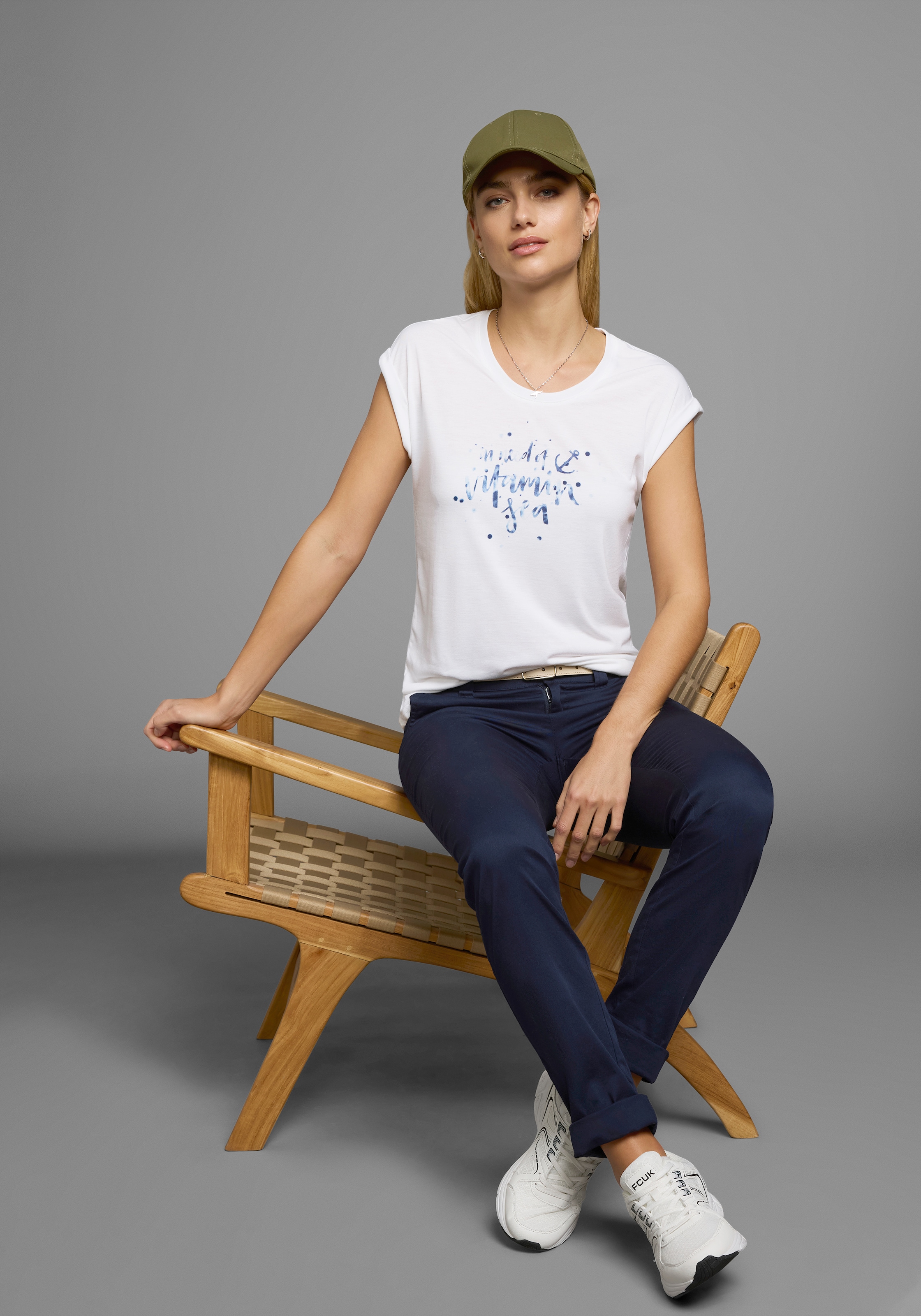 Ocean Sportswear T-Shirt, (Packung, 2 tlg., 2er-Pack), Kurzarm mit Aufschlag, lässiger Schnitt, mit Logodruck