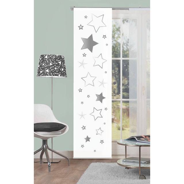 245x60, (1 St.), WOHNIDEEN Schiebegardine Befestigungszubehör HxB: HOME inkl. »STARS«,