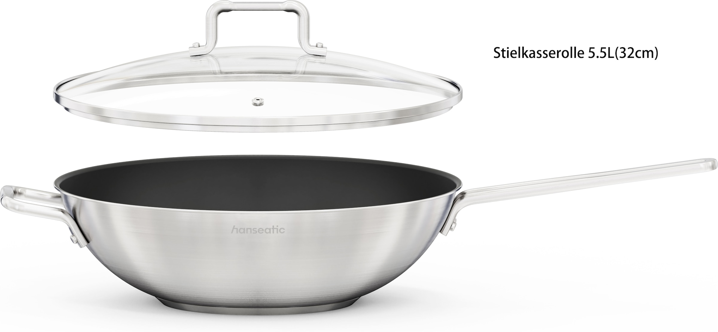 Hanseatic Wok »DAILY« Edelstahl 18/10 1 tlg. mit Antihaftbeschichtung, für alle Herdarten, Induktion