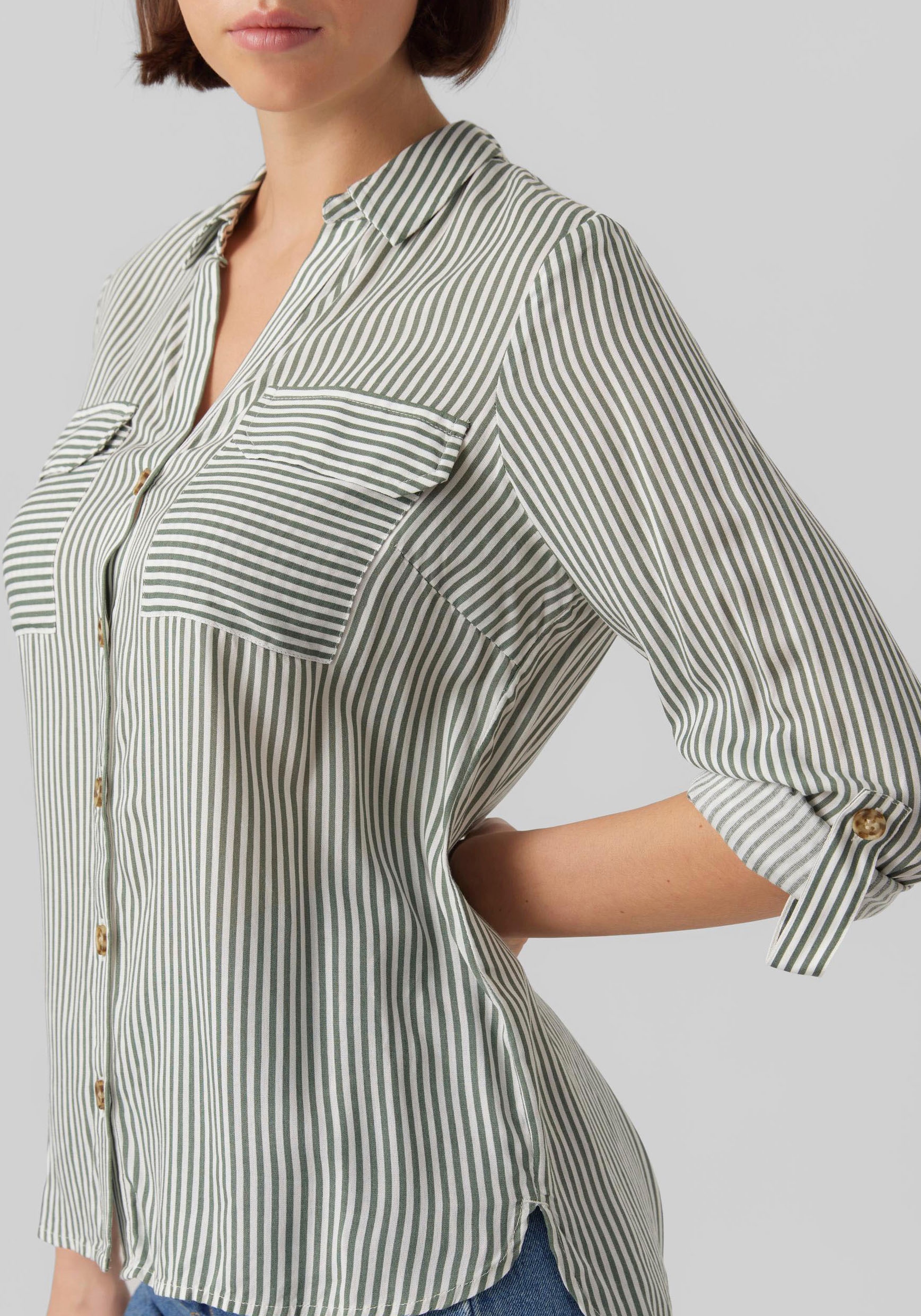 Vero Moda Hemdbluse »VMBUMPY L/S SHIRT NEW WVN GA NOOS«