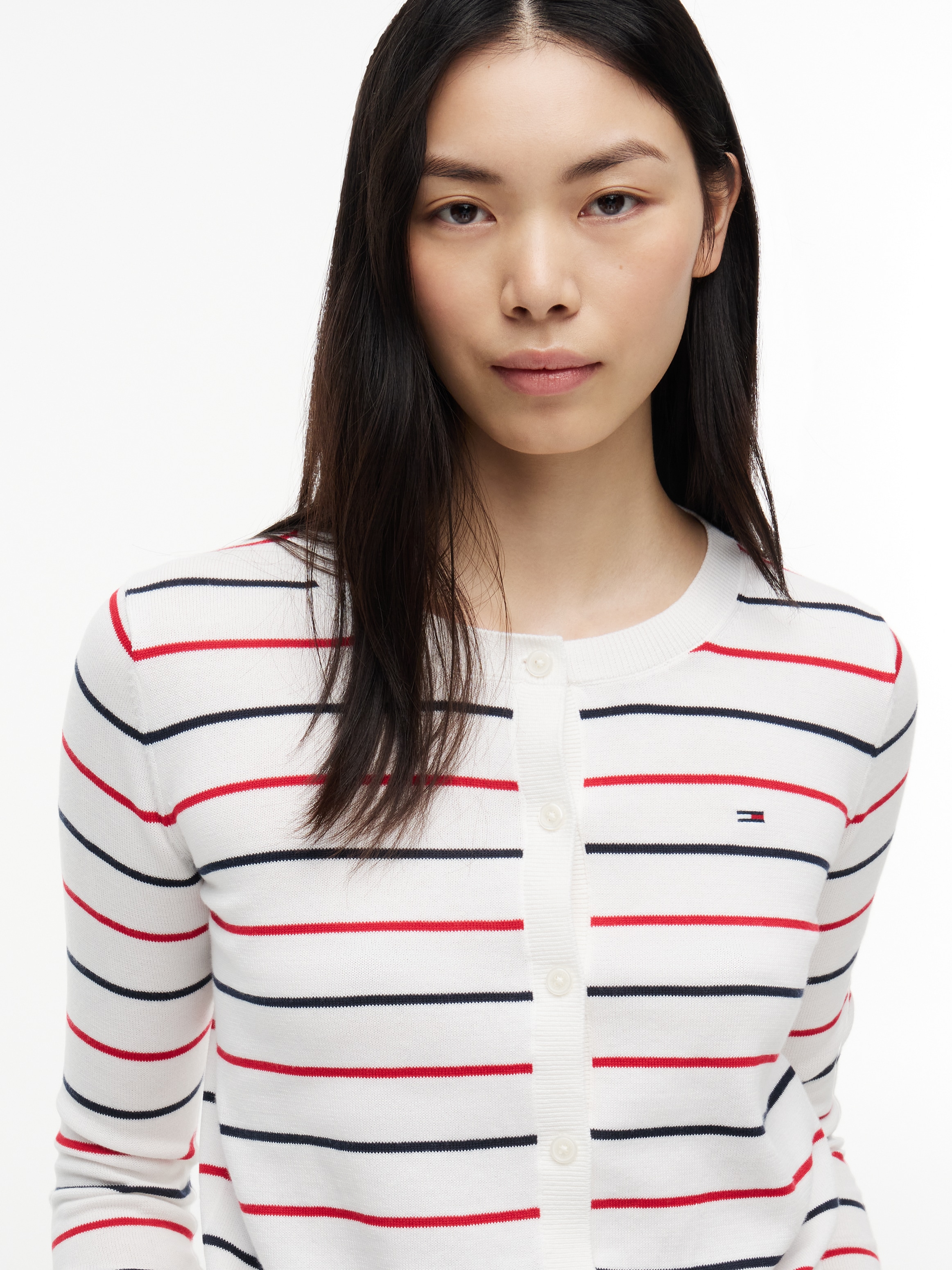 Tommy Jeans Strickjacke »TJW ESSENTIAL CREW NECK CARDIGAN« Baumwolle
