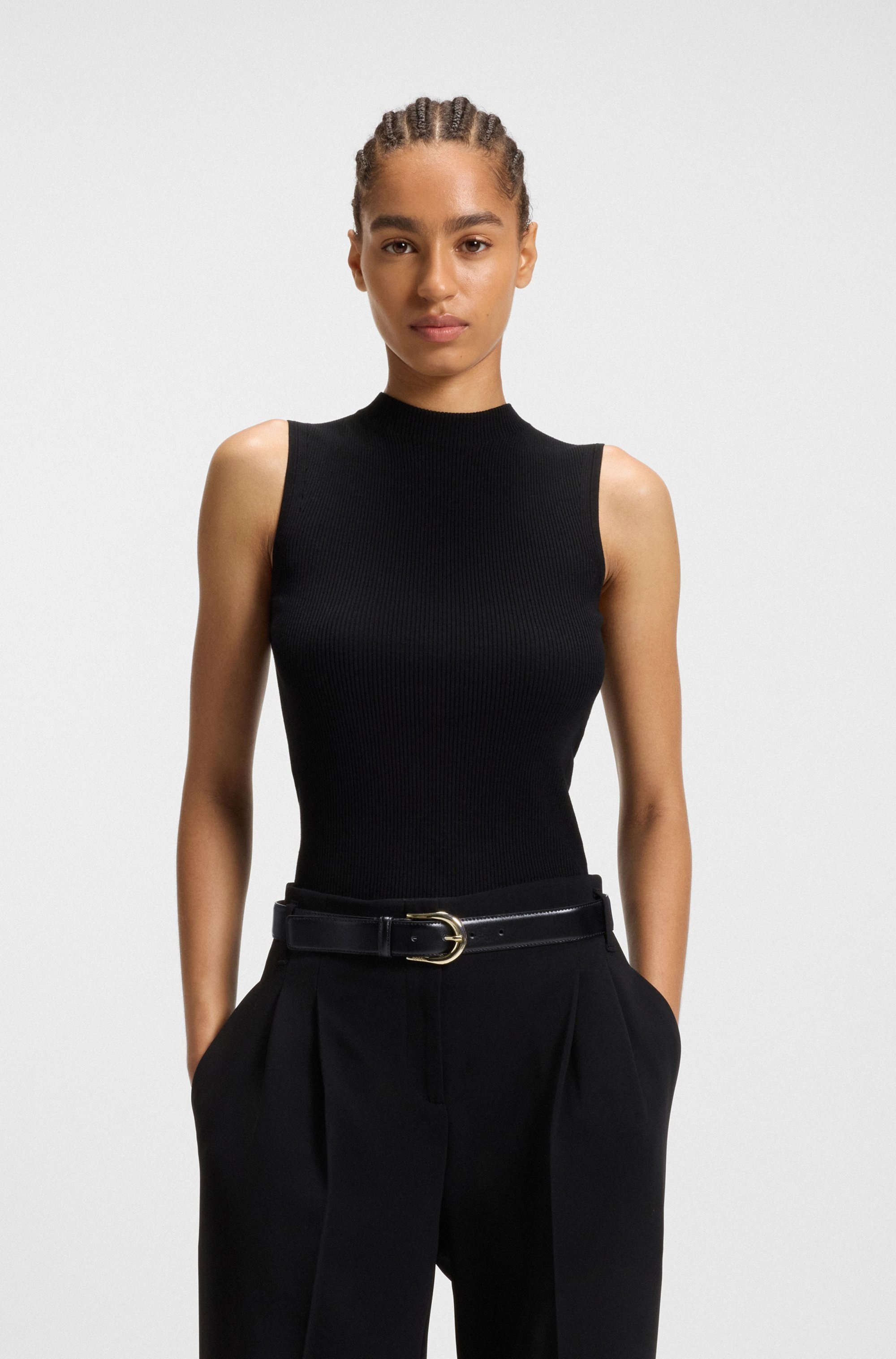 BOSS Ledergürtel »Carol-St-G_Sz30« mit abgerundeter Schließe