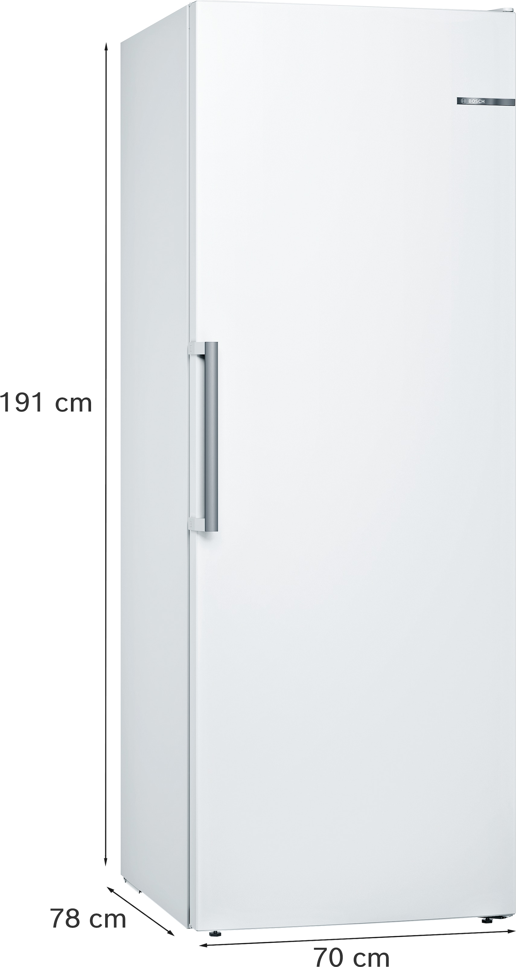 BOSCH Gefrierschrank Serie 6 »GSN58AWDP«, 191 cm hoch, 70 cm breit
