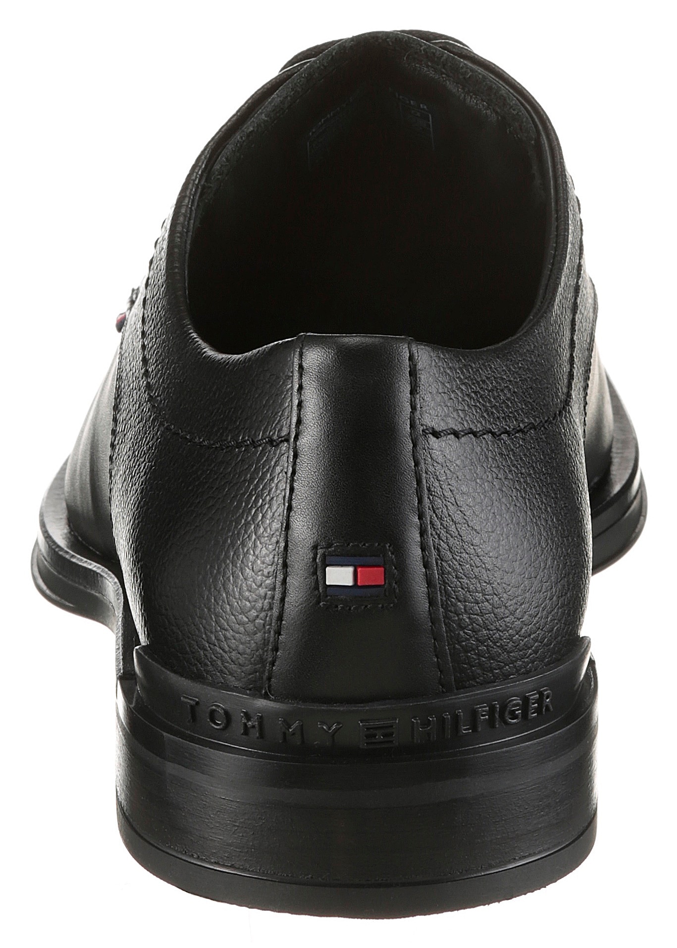 Tommy Hilfiger Schnürschuh »CORPORATE HILFIGER LTH DERBY«  , Blockabsatz, Festtagsschuh, Abendschuh in eleganter Linie