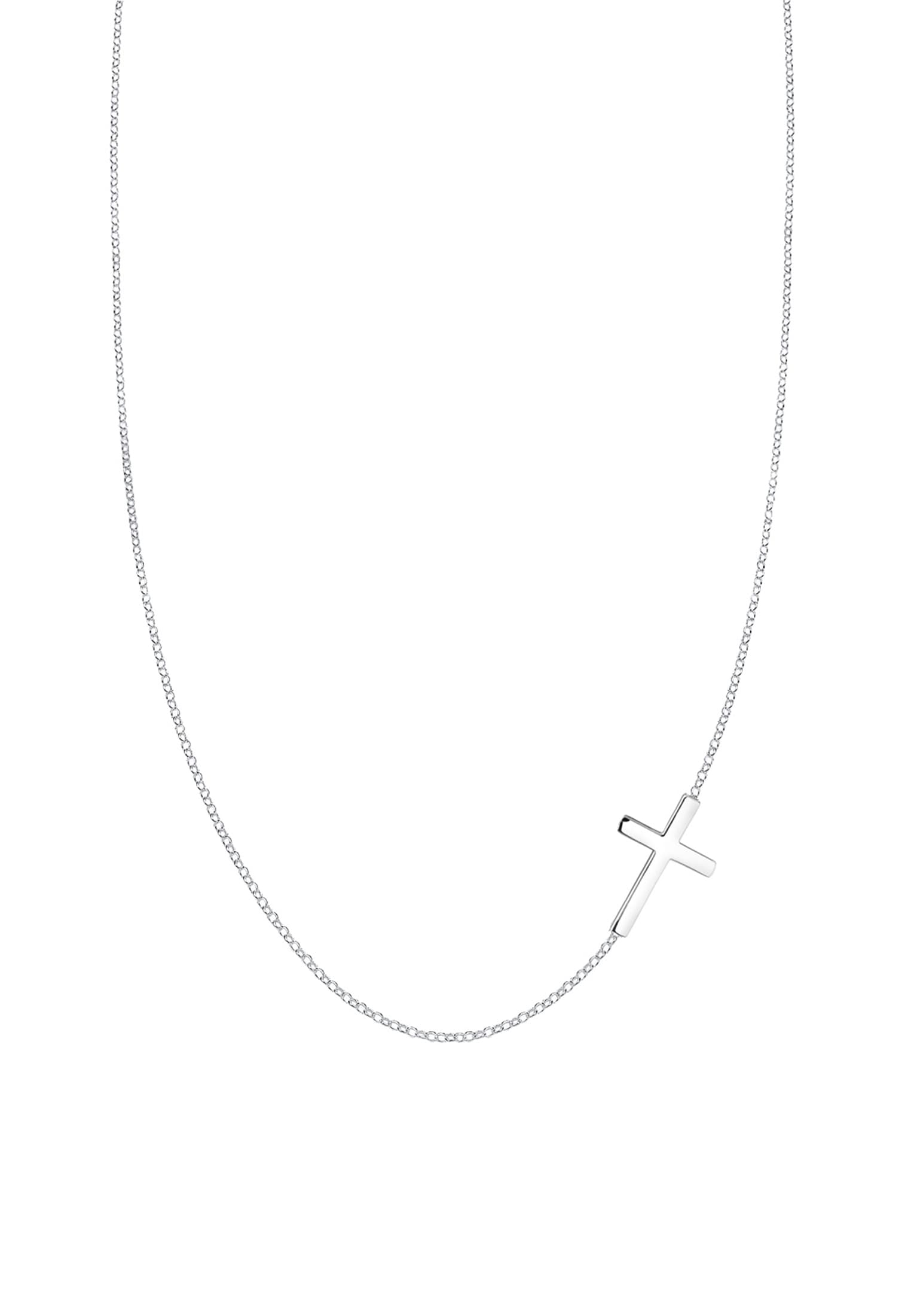 Elli Kette mit Anhänger »Halskette mit Kreuz Schlicht 925 Sterling Silber«