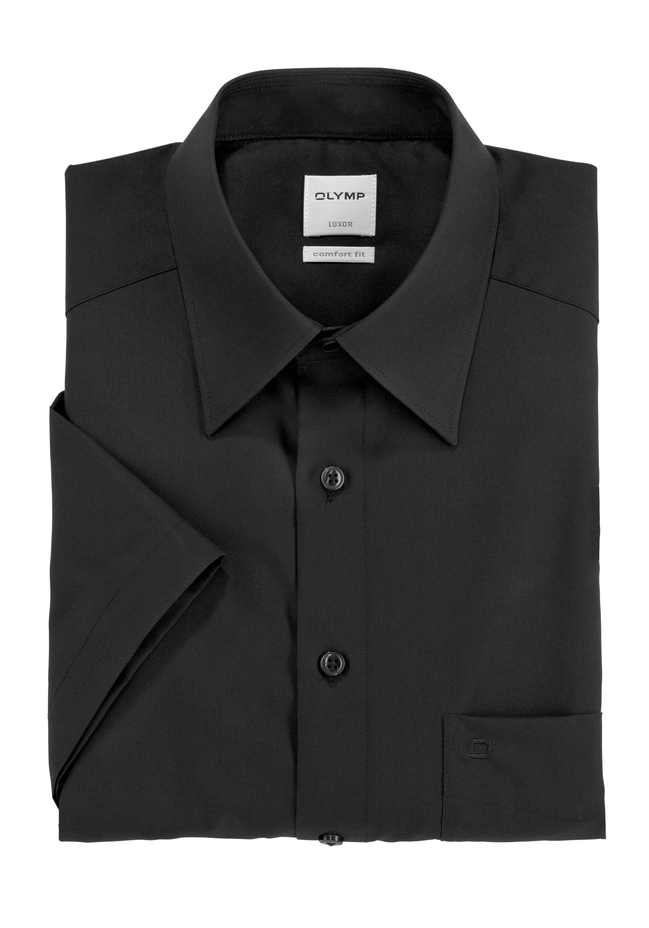 OLYMP Businesshemd »Luxor comfort-fit«, Kurzarmhemd mit Brusttasche, bügelfrei