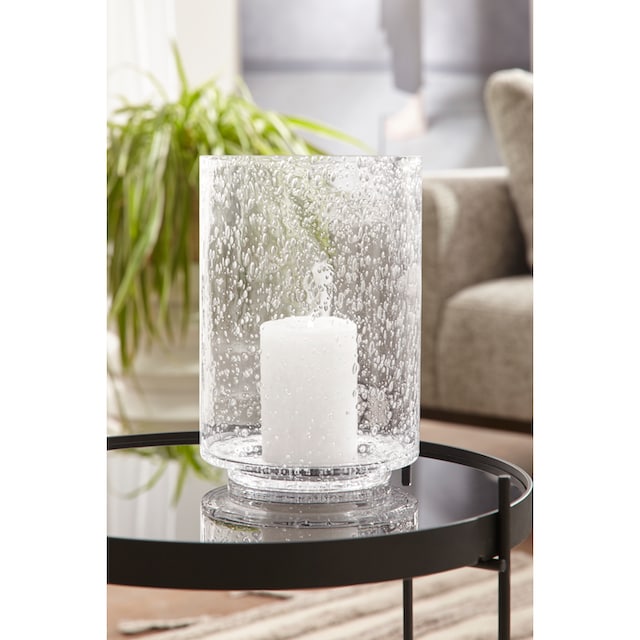 Home affaire Windlicht »aus Glas, mit Lufteinschlüssen, Höhe 30 cm«, (1 St.),  für Stumpenkerzen, auch ideal als Vase online kaufen | mit 3 Jahren XXL  Garantie