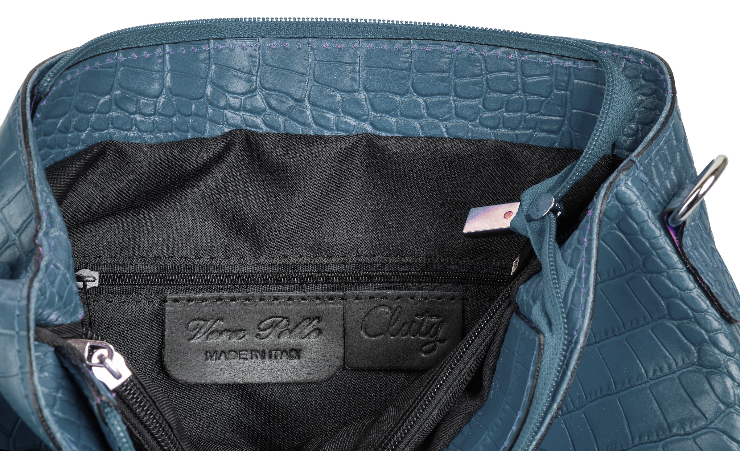 Cluty Umhängetasche echt Leder, Made in Italy