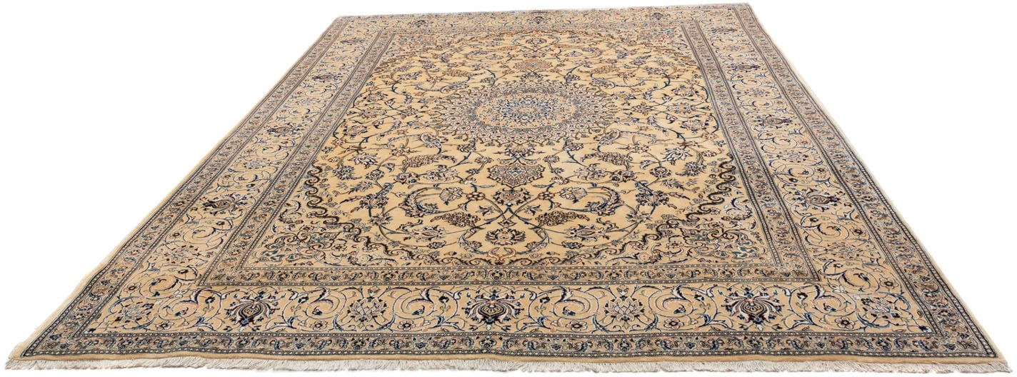 Wollteppich »Nain 9la Medaillon Beige 342 x 240 cm«, rechteckig, Unikat mit Zertifikat