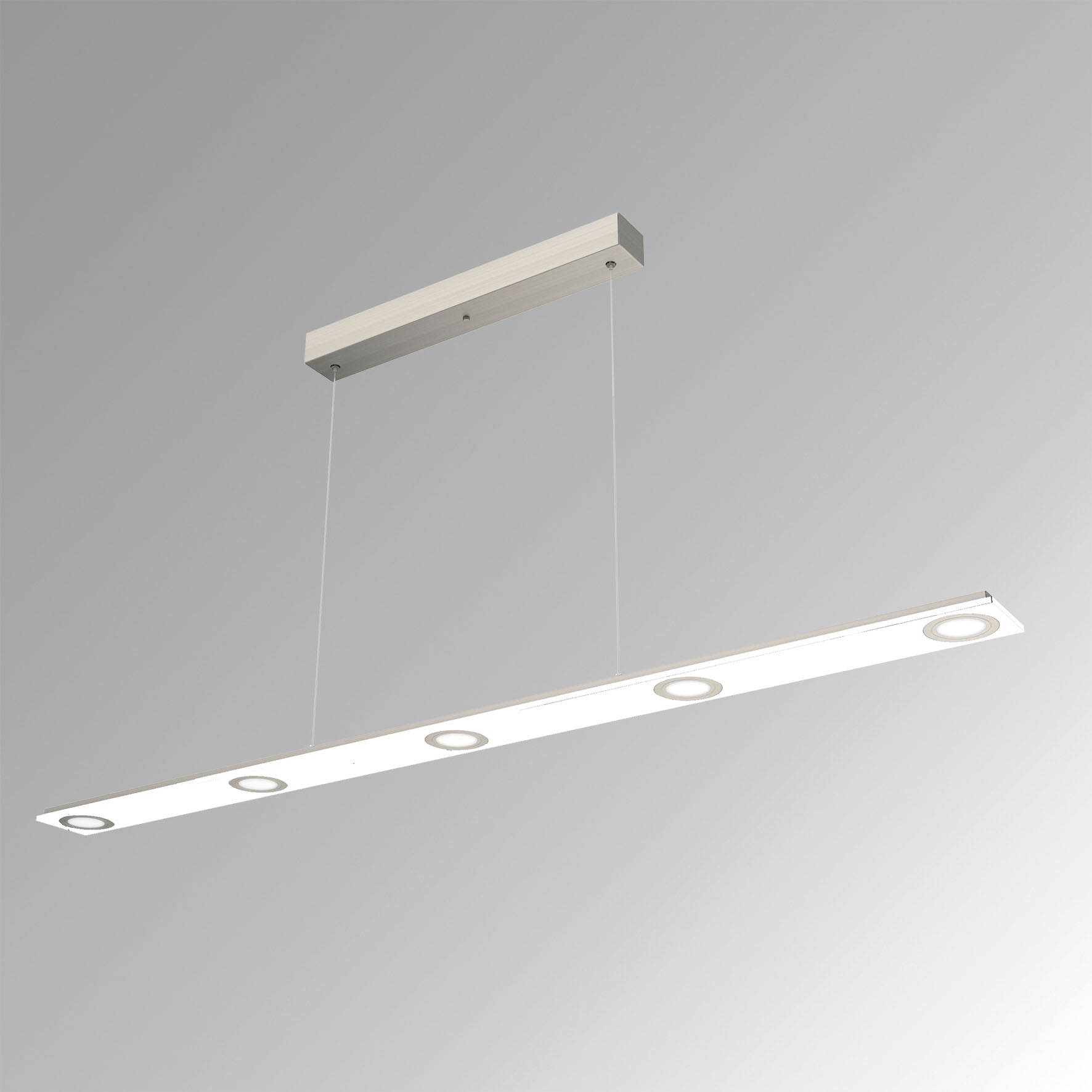 EVOTEC LED Pendelleuchte »PANO«, 5 flammig, Leuchtmittel LED-Board | LED fest integriert, LED Pendelleuchte, dimmbar über IR_Schalter, Made in Germany