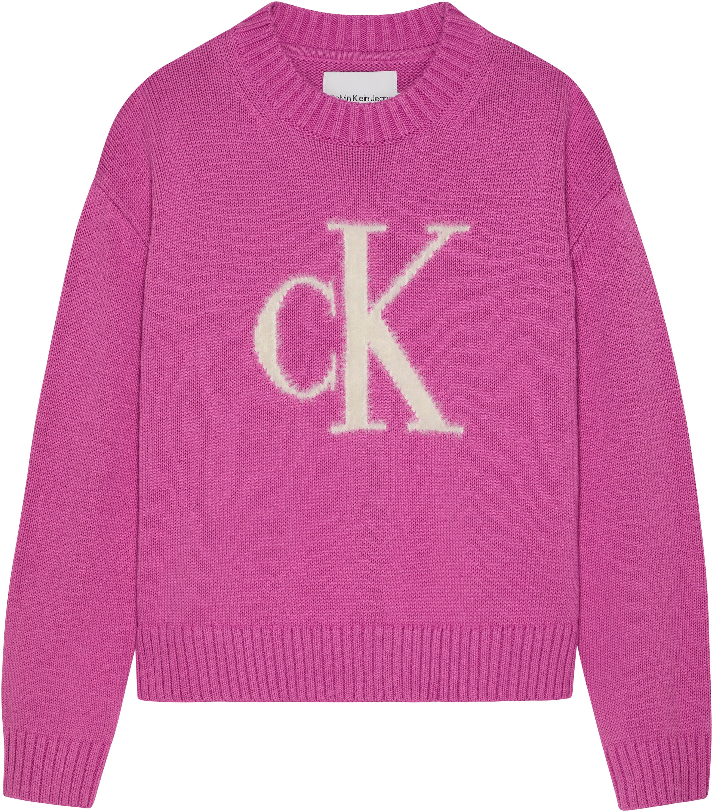 Calvin Klein Jeans Rundhalspullover »FLUFFY MONOGRAM SWEATER«