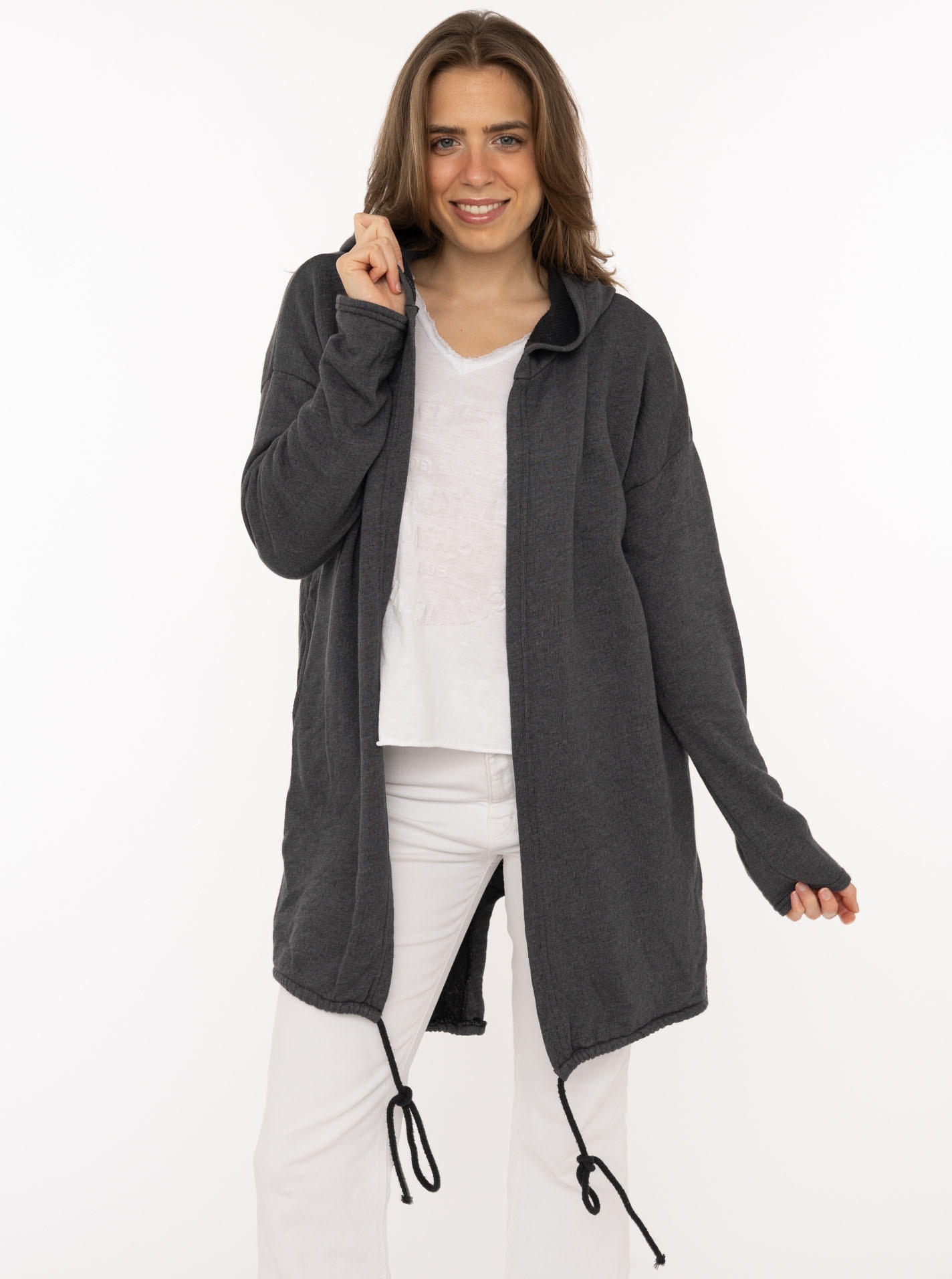 Zwillingsherz Jerseymantel »"Positive Mind"« mit hohem Baumwollanteil