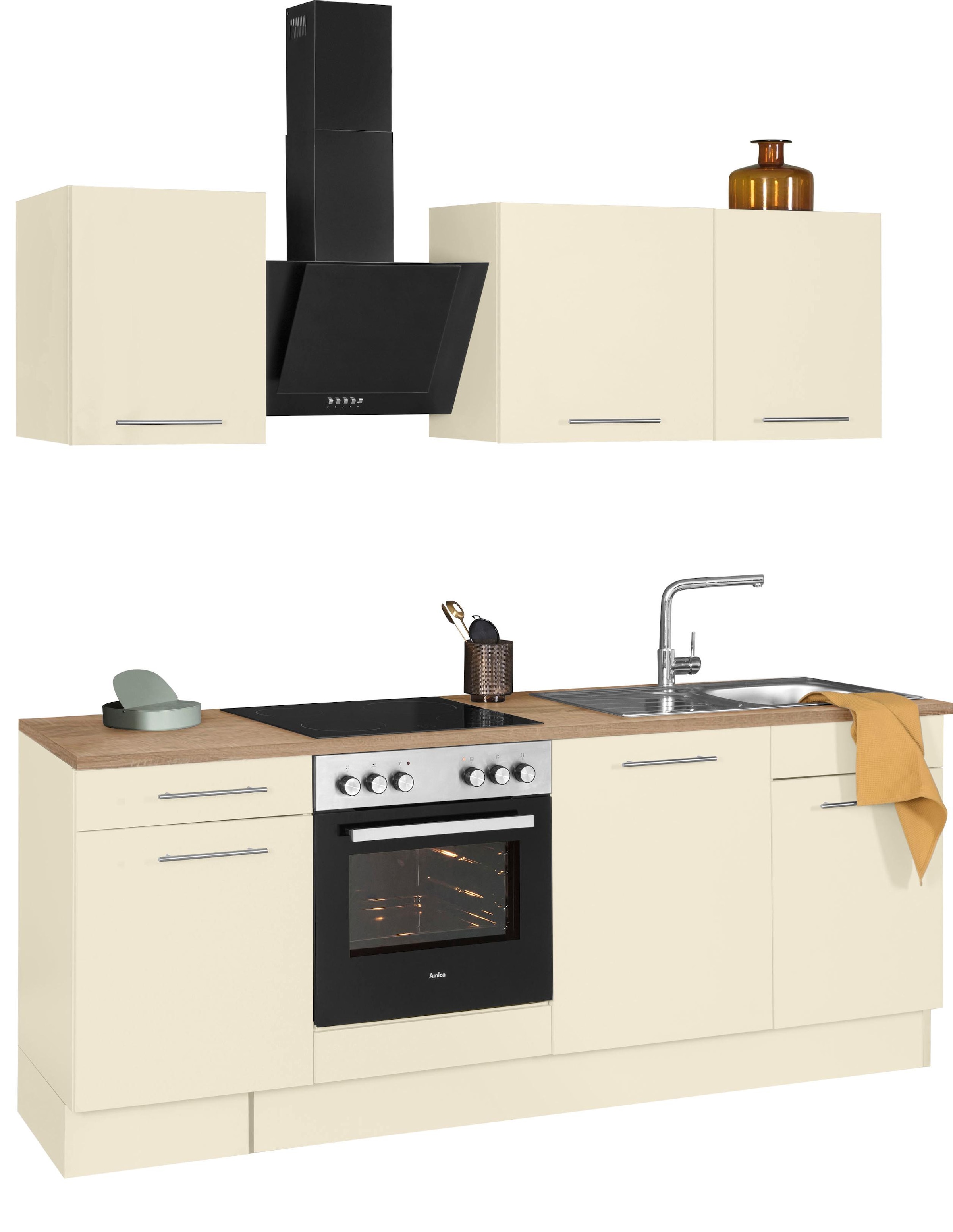 wiho Küchen Küchenzeile »Ela« Breite 220 cm, Soft-Close-Funktion, höhenverstellbare Füße