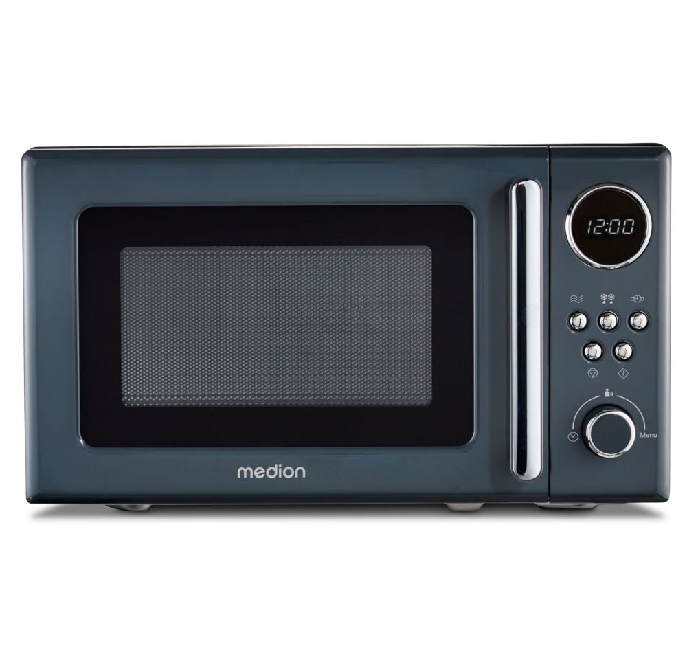 Medion® Mikrowelle »MD 15000 grau«, Mikrowelle, 1050 W, im Retro-Design, 800 Watt, 5 Leistungsstufen