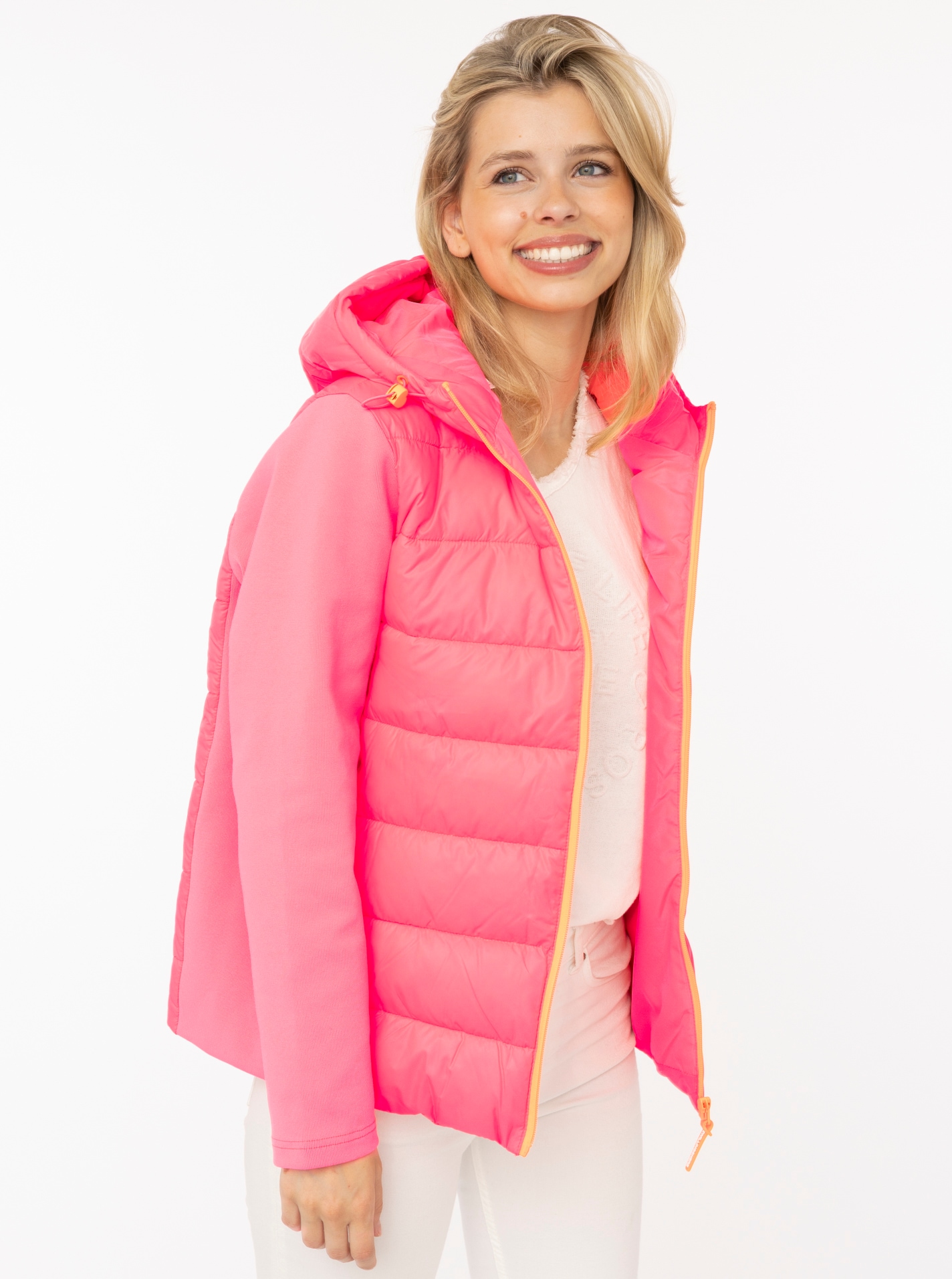 Zwillingsherz Steppjacke »„Good Vibes“« gesteppte Partien vorne und hinten, seitliche Einsätze elastisch