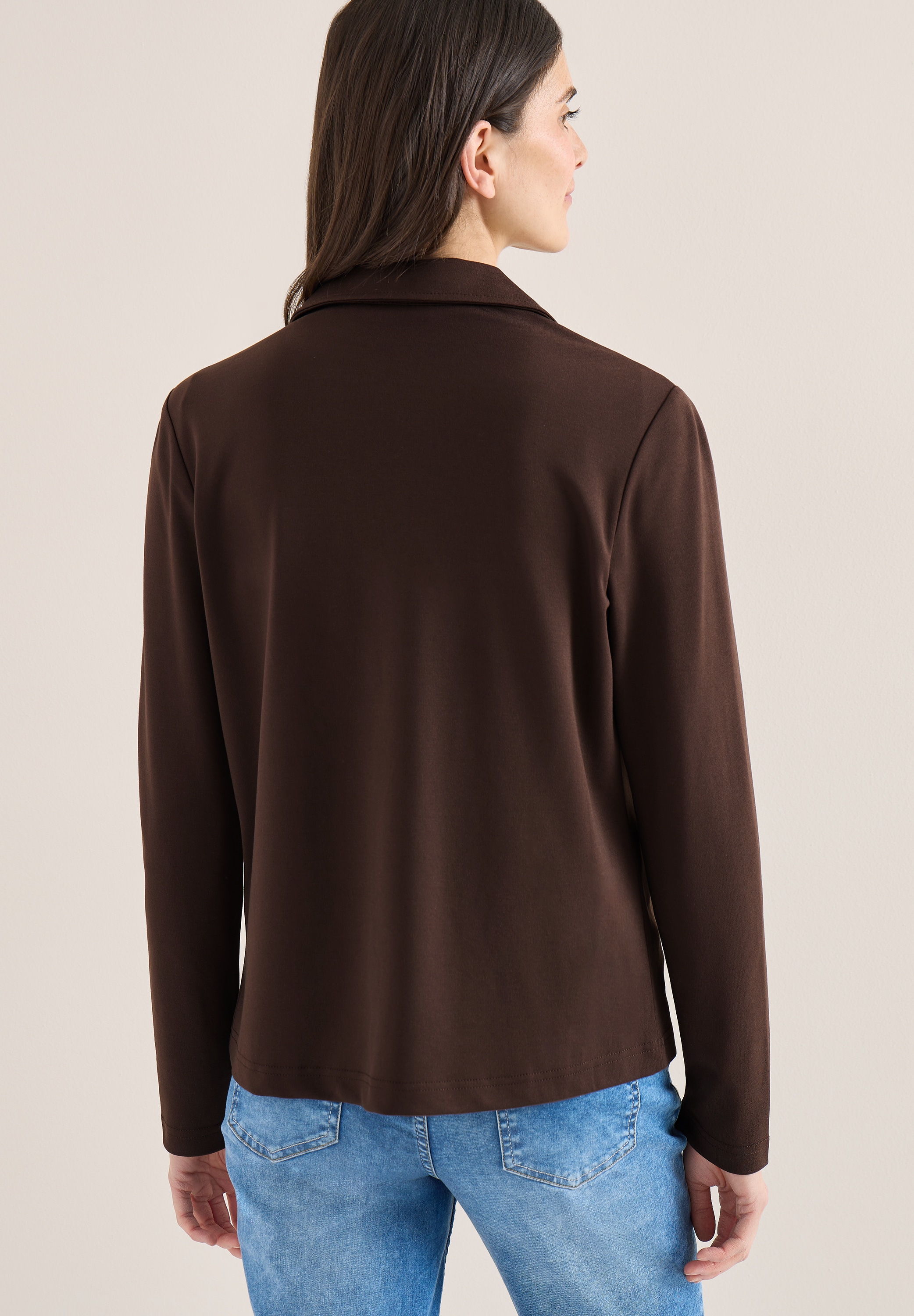 Cecil Sweatblazer mit Knopfverschluss und Viskose