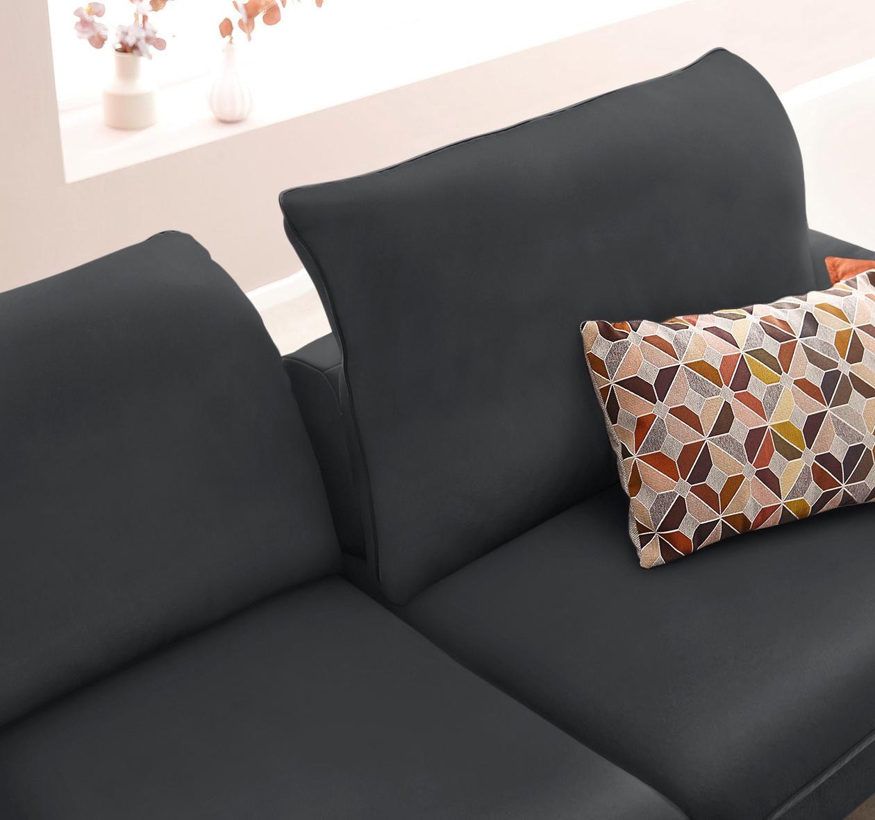 W.SCHILLIG Ecksofa »enjoy&MORE, mit tollem Sitzkomfort, elegant und bequem, L-Form«, mit Sitztiefenverstellung, Füße silber matt, Breite 294 cm
