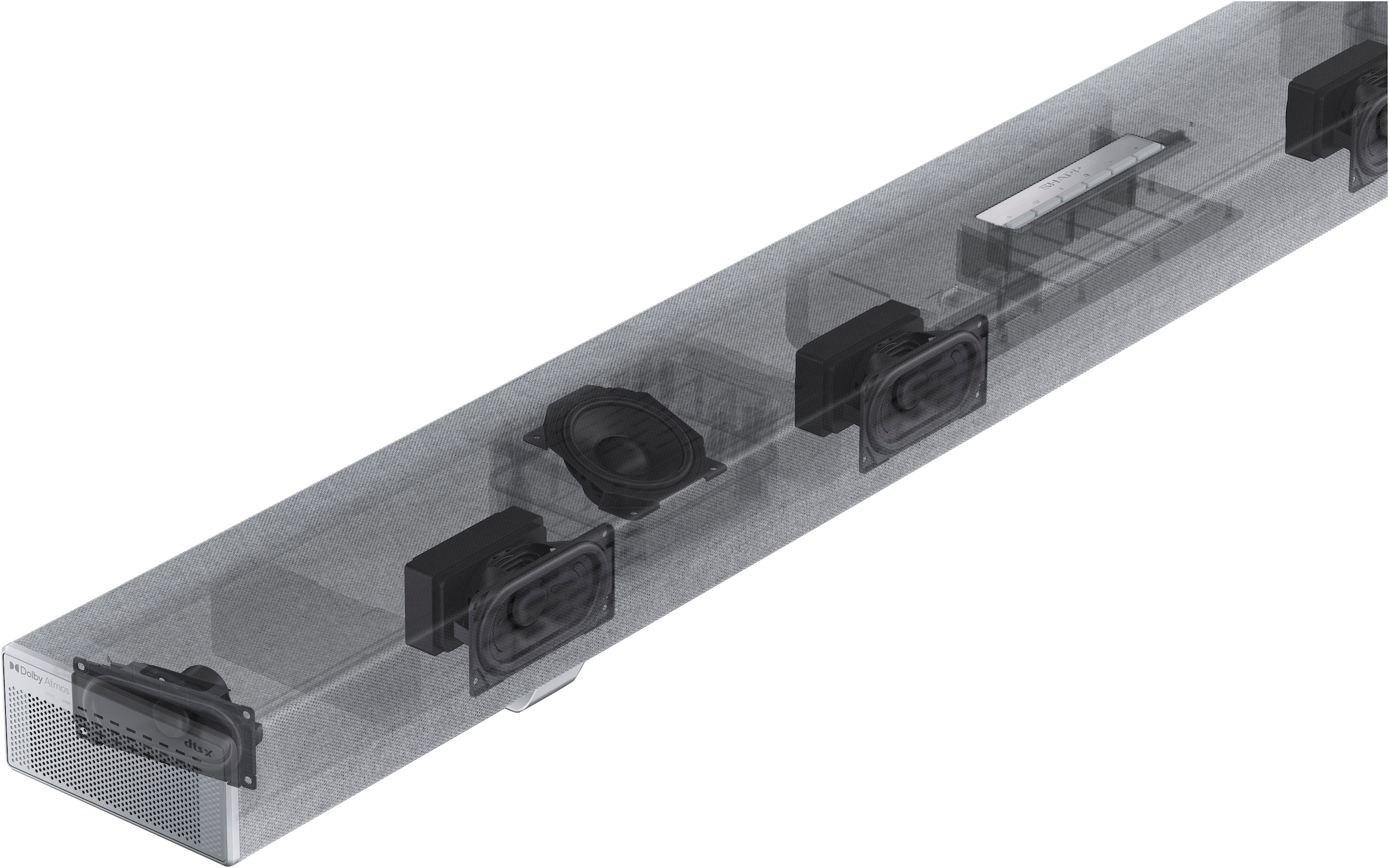 Sharp Soundbar »HT-SBW55121 5.1.2 Dolby Atmos®/DTS:X® mit Drahtlos-Subwoofer«