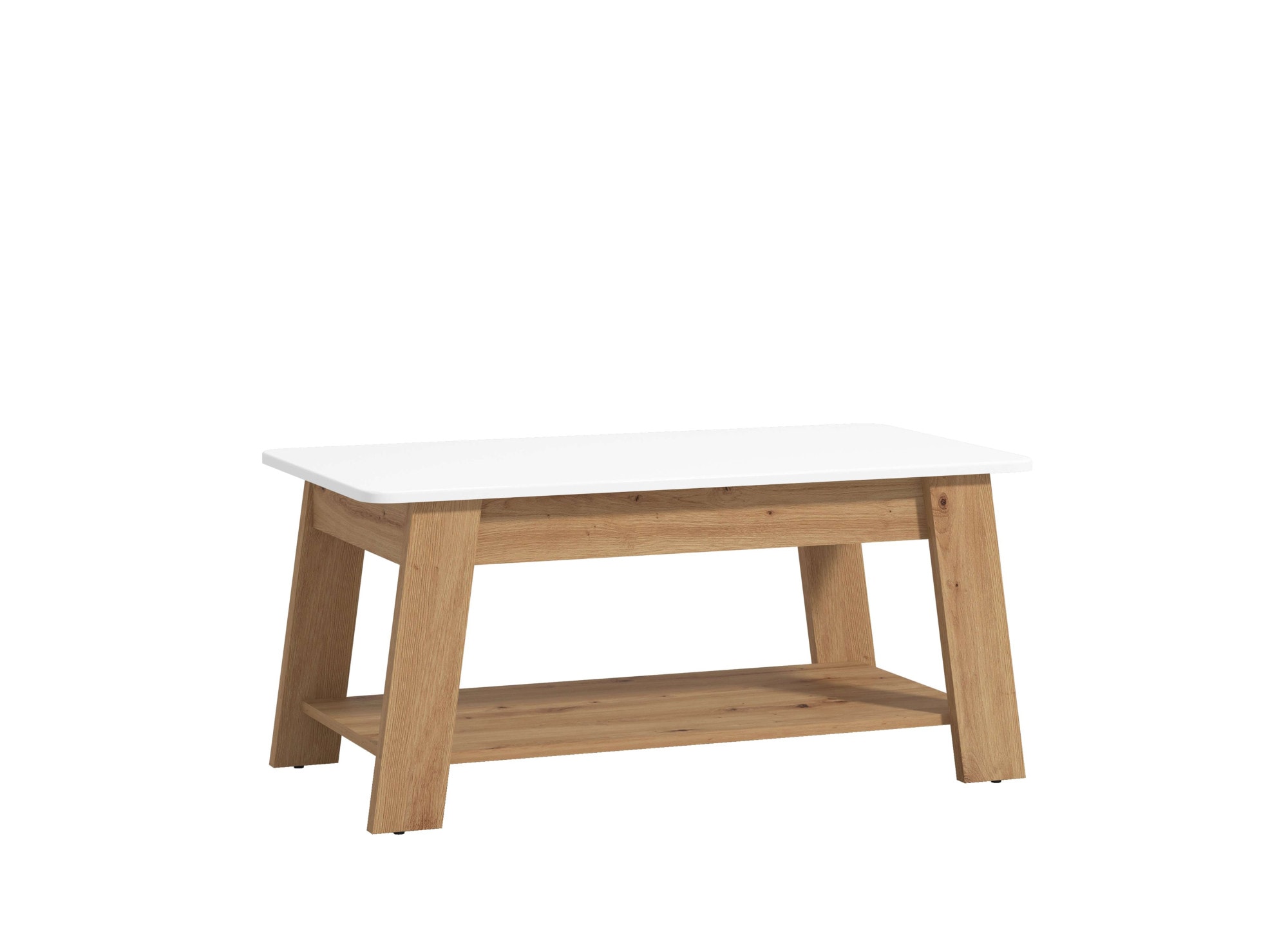 Home affaire Couchtisch »Piave Kaffeetisch, 101 cm, in trendigen Farben, modern«, mit Ablage, rechteckig, Artisan Eiche, ideal für kleine Räume