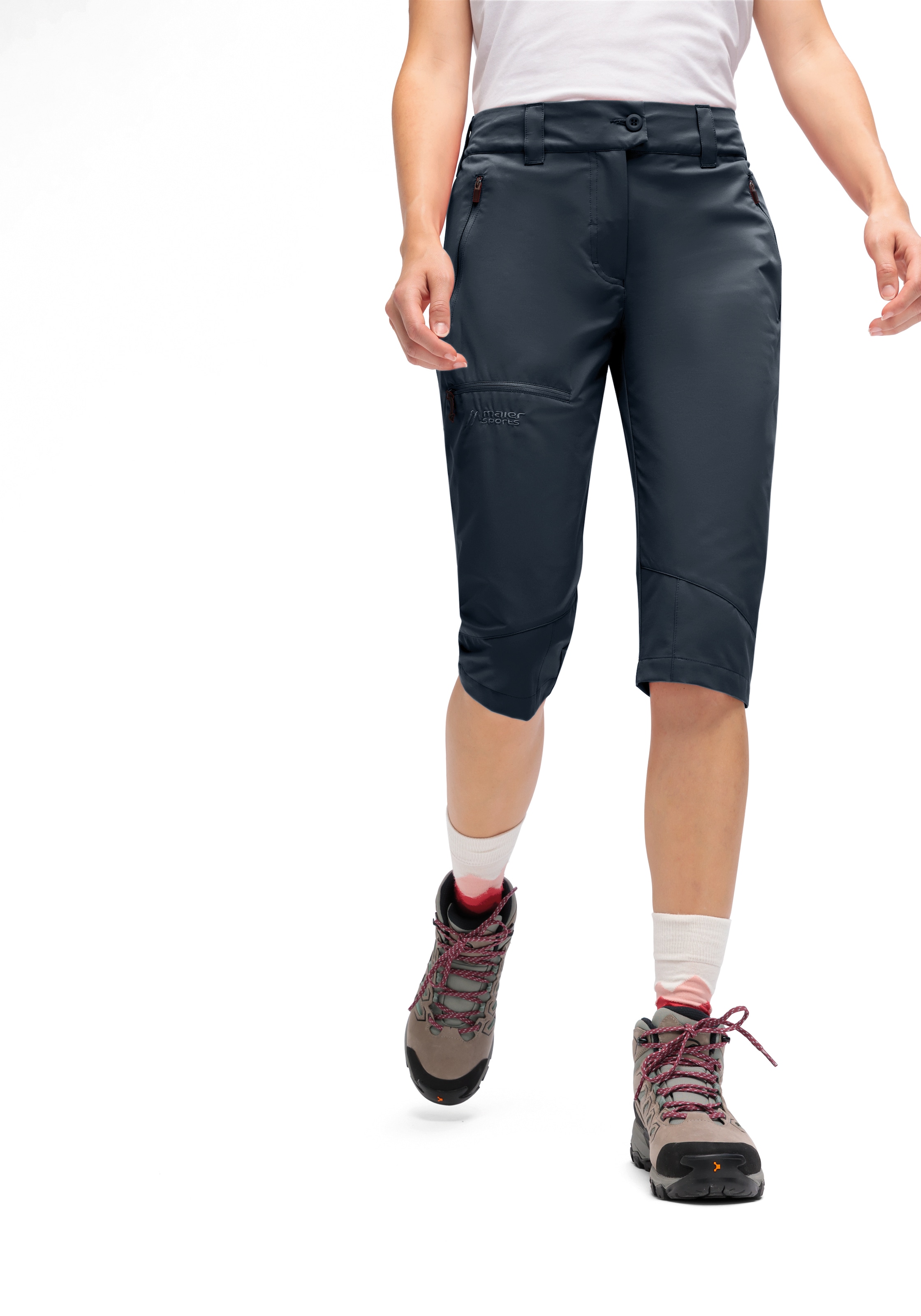 Maier Sports Outdoorhose »Lulaka Capri Loop«, Damen Wanderhose, elastische Funktionshose mit 3 Taschen, Regular Fit