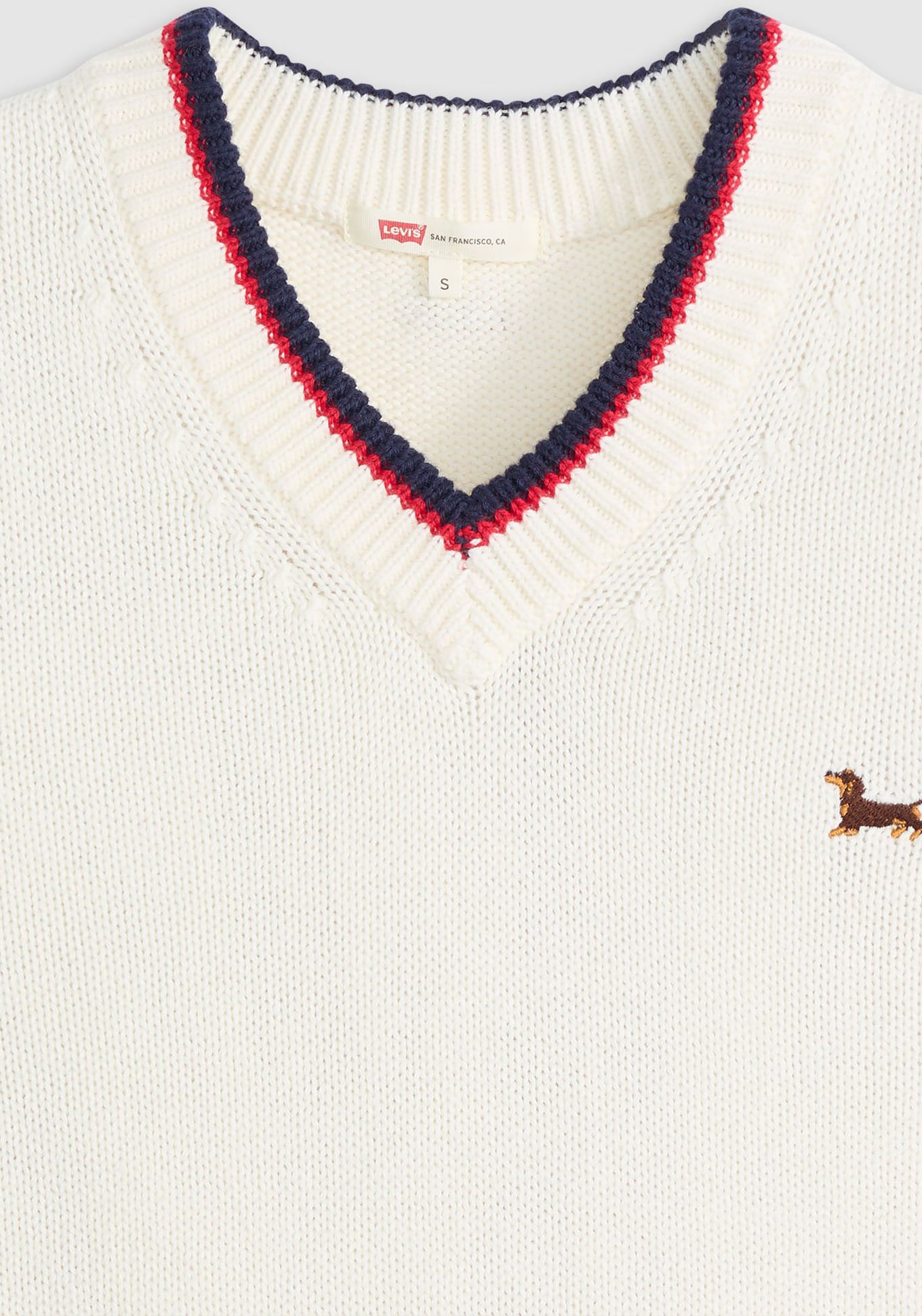 Levi's® Pullunder »CHARLIE VNECK VES«, Feinstrick mit Wollanteil