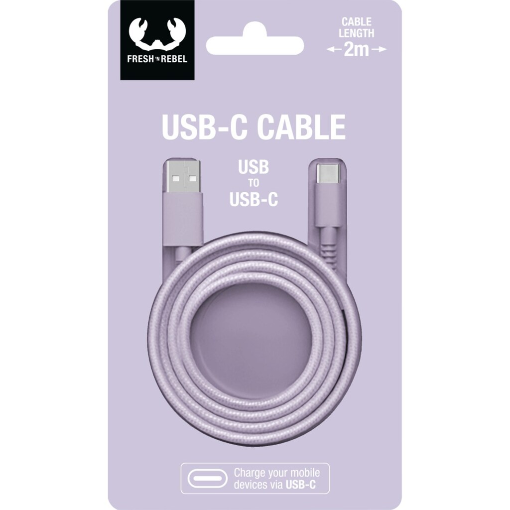 Fresh´n Rebel Smartphone-Kabel »USB - USB-C Kabel "Fabriq", 2m«, USB Typ C-USB Typ A, 200 cm