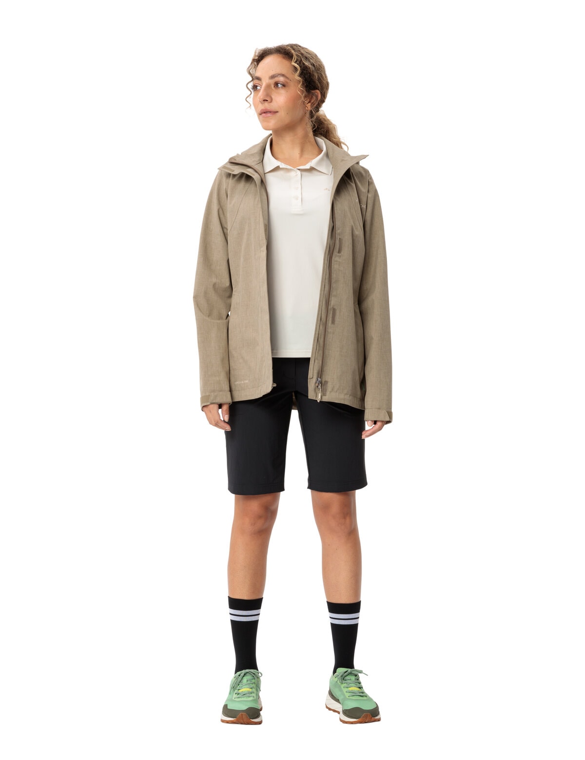 VAUDE Outdoorjacke »Women's Rosemoor Jacket II« mit Kapuze mit abnehmbarer Kapuze, wasserabweisend, windabweisend, atmungsaktiv