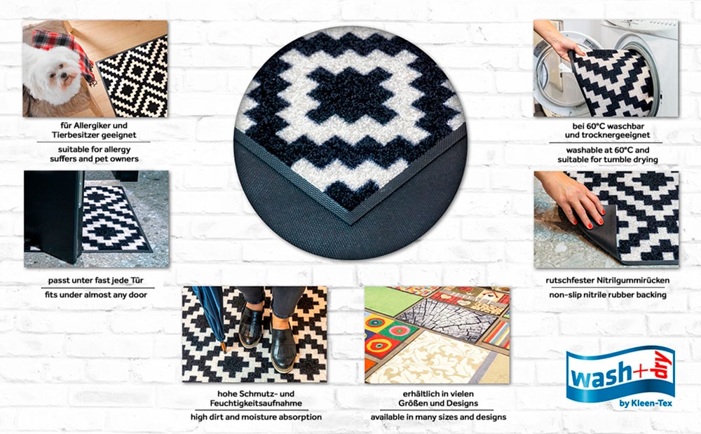 Turtle Mat Fußmatte »Parterre Blue« rechteckig 9 mm Höhe