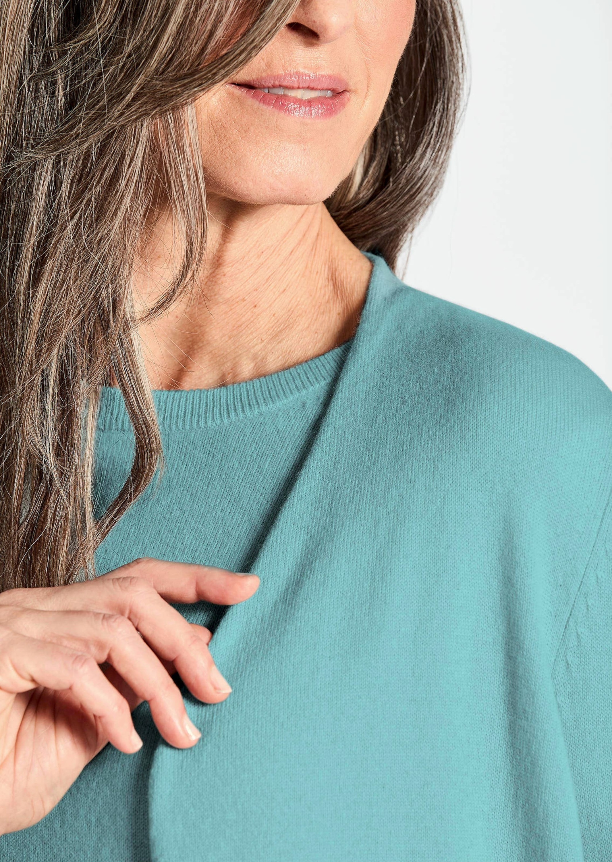 GOLDNER Strickjacke »Kurzgröße Cardigan in langer offener Form«