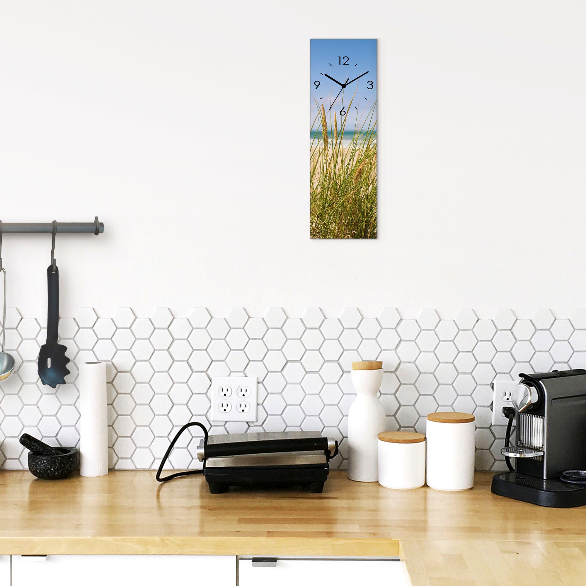 Artland Wanduhr »Dünengras« wahlweise mit  Quarz- oder Funkuhrwerk, lautlos ohne Tickgeräusche