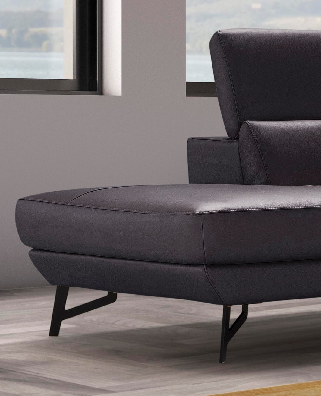 Egoitaliano Ottomane »Narcisa, Designsofa«, mit verstellbarer Kopfstütze, Solitärmöbel als Blickfang