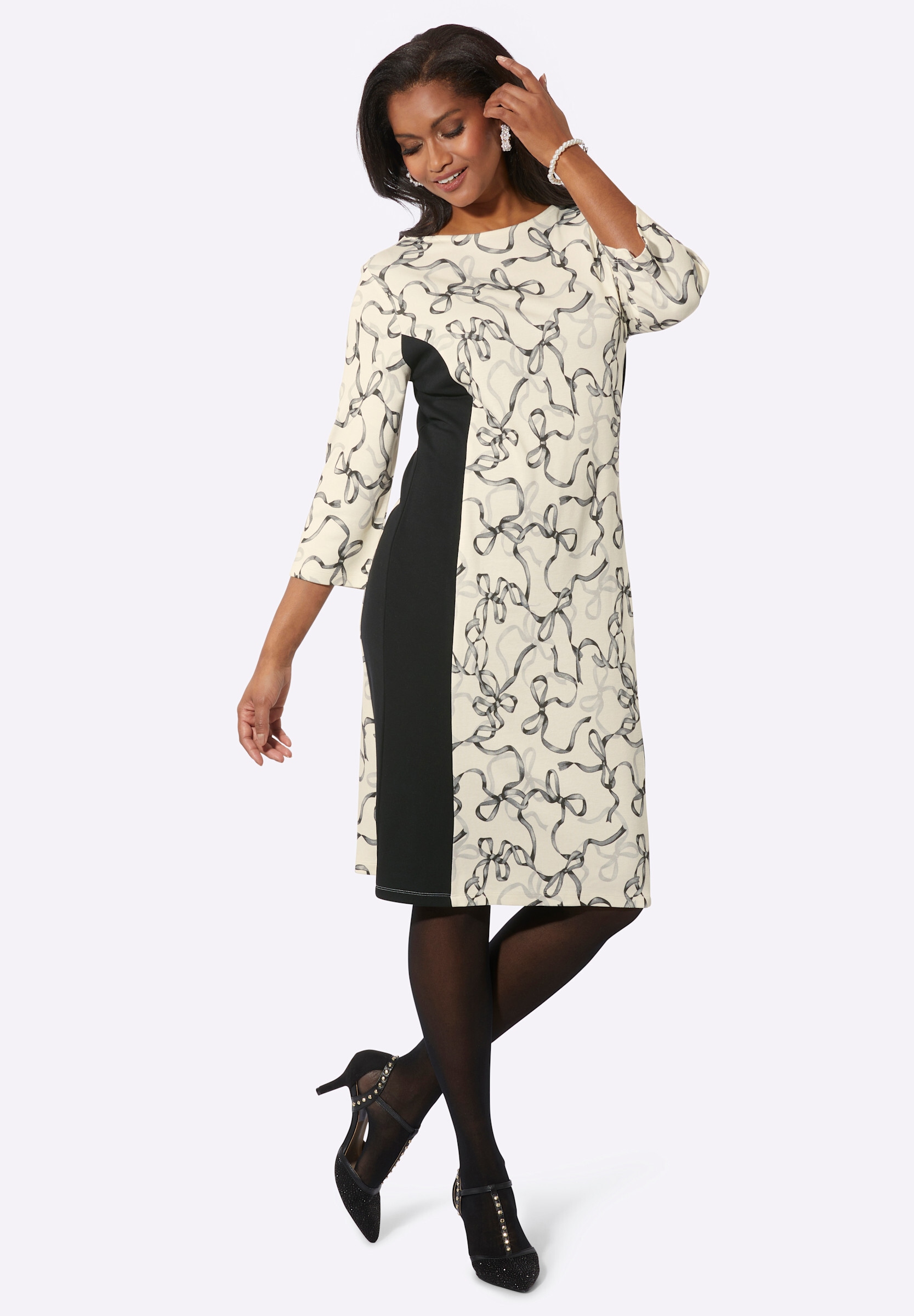 Witt Etuikleid »Jersey-Kleid Jerseykleid mit seitlichen Uni-Einsätzen« Ohne Tasche
