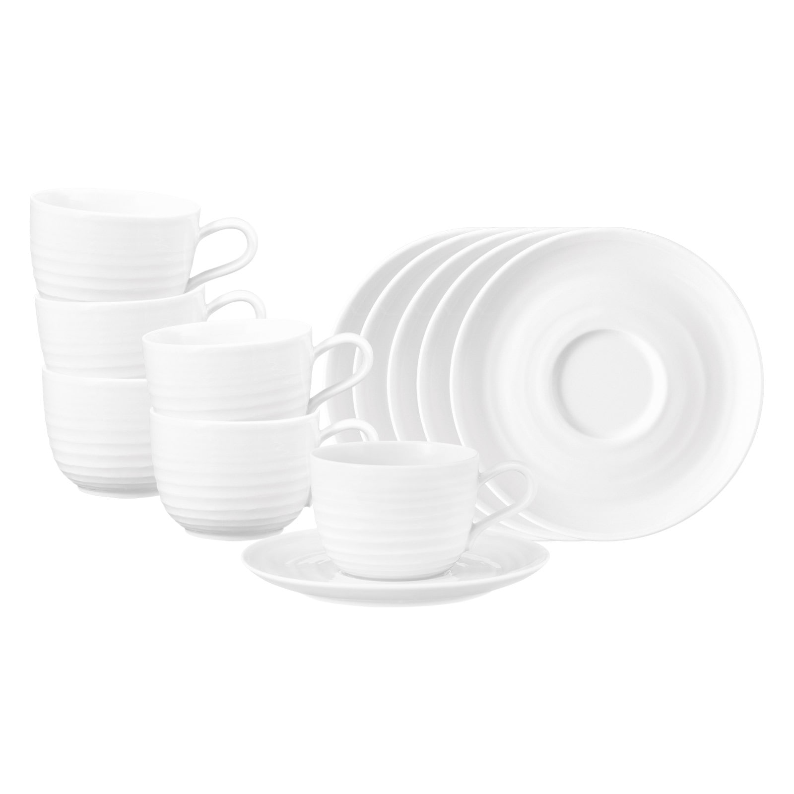 Seltmann Weiden Kaffeetassen mit Untertassen Terra 260 ml 6er Set