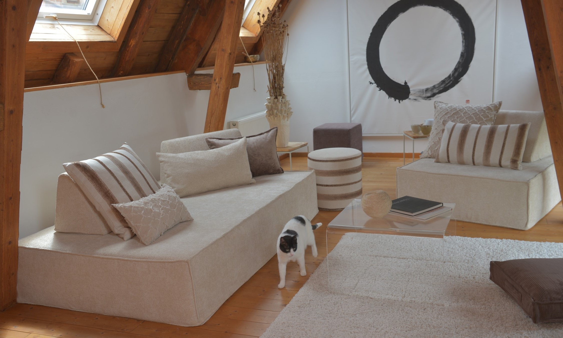 H.O.C.K. Dekokissen »Nuvole« Sofakissen inkl. Füllung, mit Fransen, Boho-Style