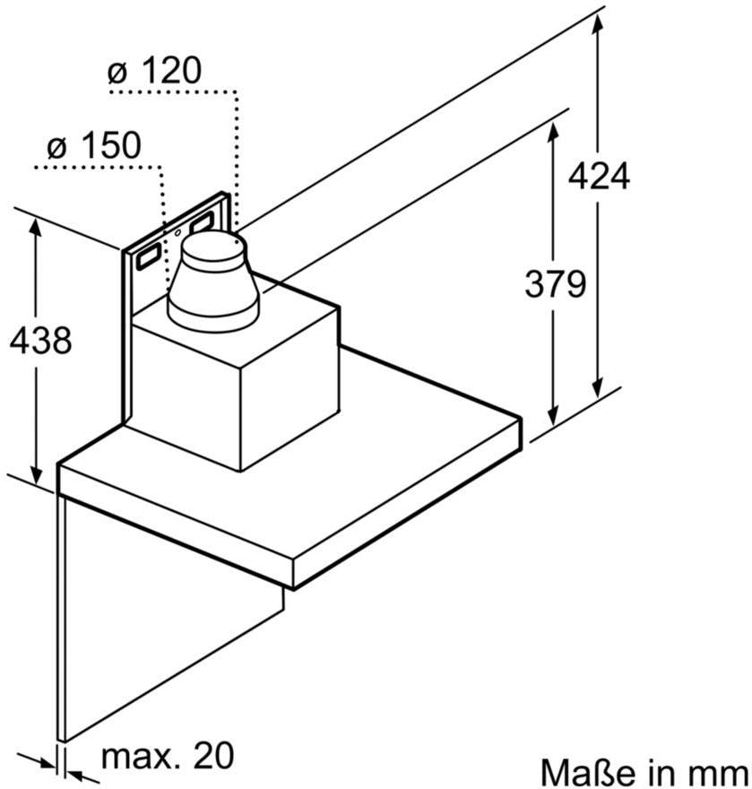 BOSCH Wandhaube »DWB97CM50«, Serie 6