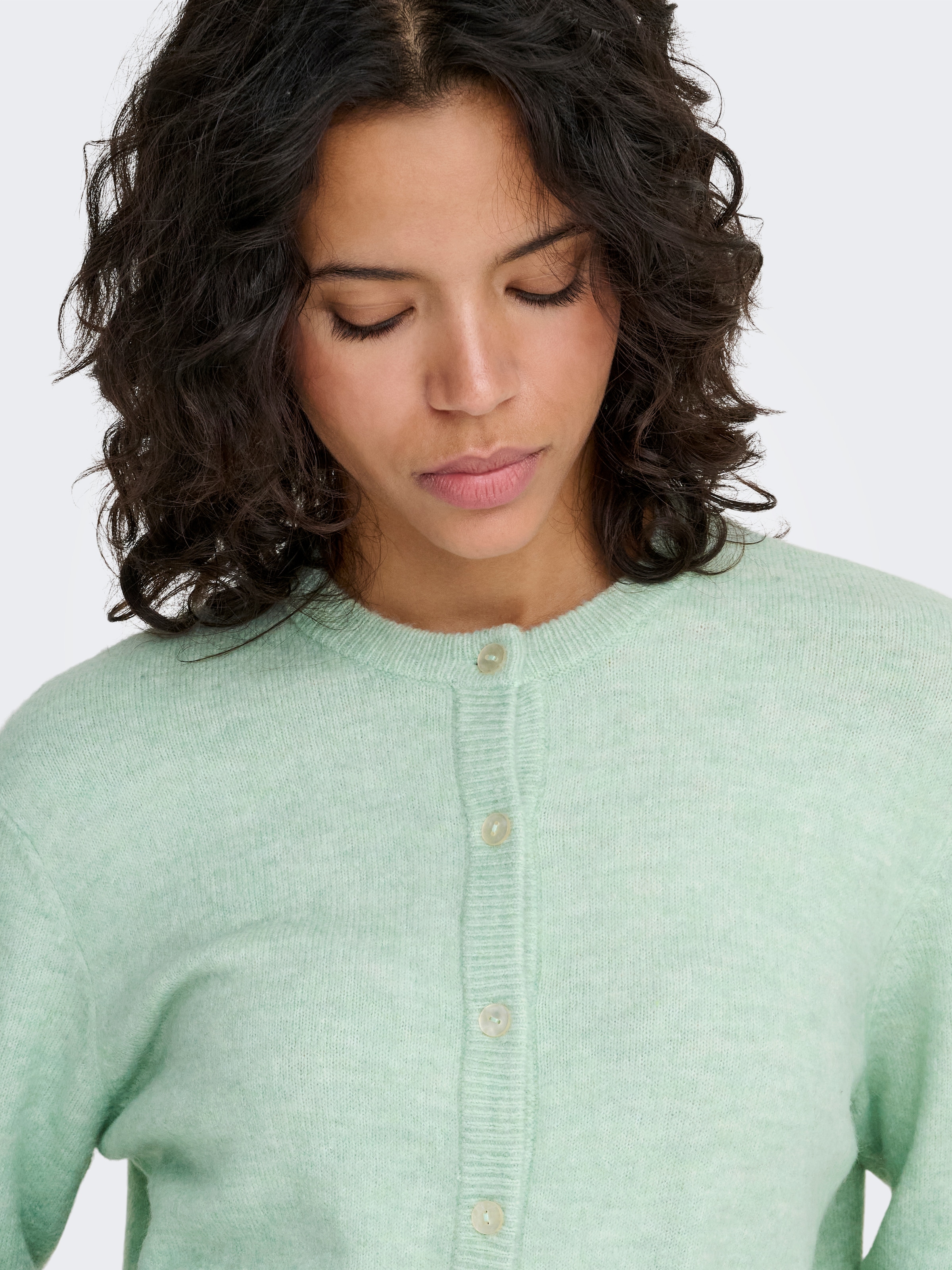 ONLY Strickjacke »ONLSIMONI L/S O-NECK CARDIGAN KNT NOOS« Materialmix, relaxed fit