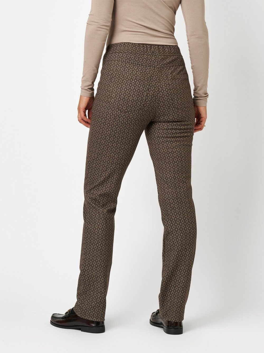 Relaxed Stretch-Hose »Alice Zip«  mit Rautenmuster