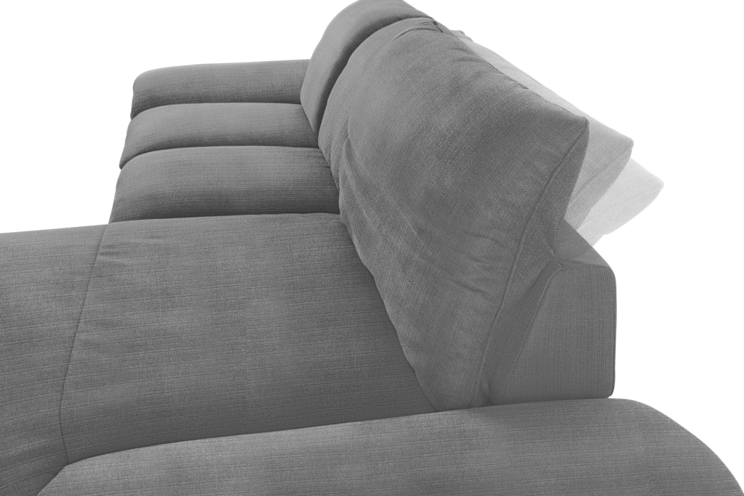 W.SCHILLIG Ecksofa »enjoy&MORE, Designsofa, elegant und bequem, L-Form«, Sitztiefenverstellung, Füße schwarz pulverbeschichtet, Breite 310 cm