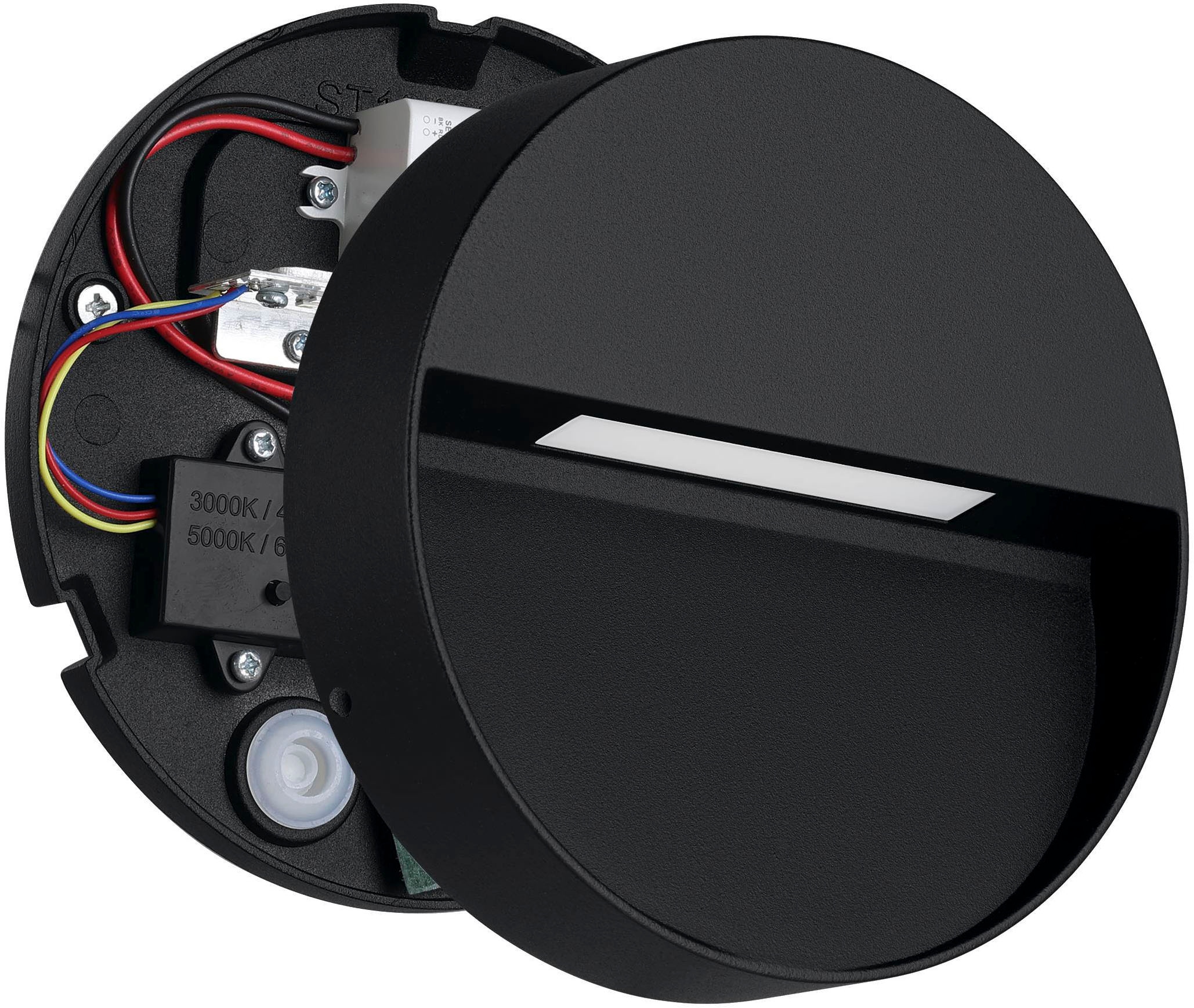 EGLO Wandleuchte »Maruggio Wandlampe, Außenbeleuchtung, runde Außenleuchte, IP65, Lampe« LED-Modul 1 Stk. Kaltweiß | Neutralweiß | Warmweiß Wand-/Deckenleuchte - Ø15 x AL3,5 cm - schwarz - 1X4,8W inkl.