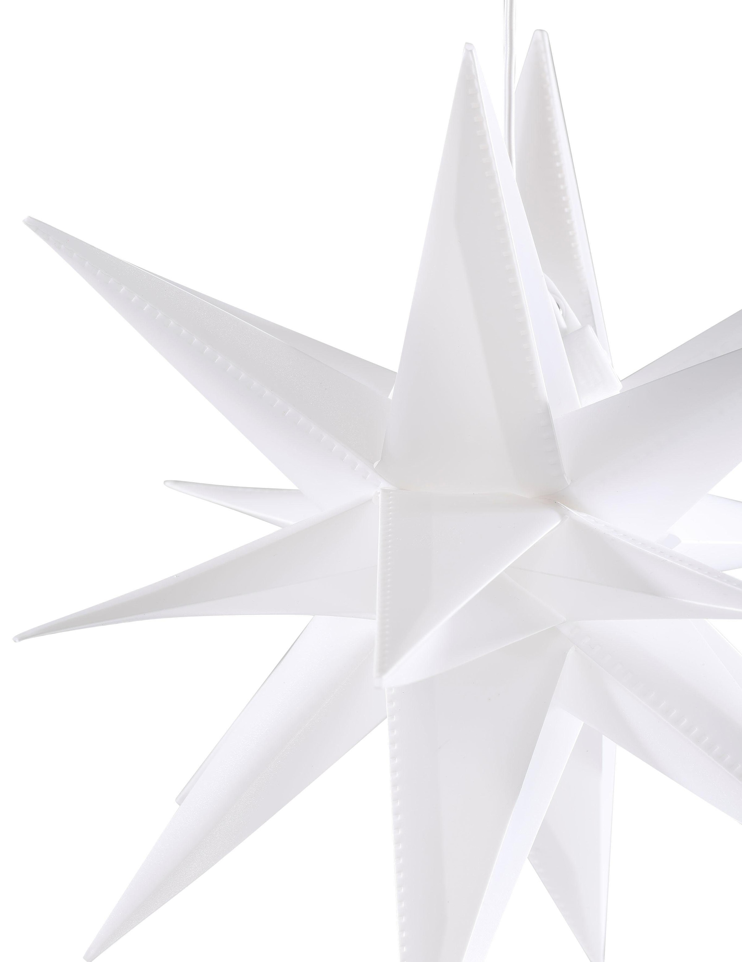 my home LED Stern »Weihnachtsstern« LED-Modul Warmweiß 3D-Optik, Batteriebetrieb, Ø 25 cm, Weihnachtsdeko aussen