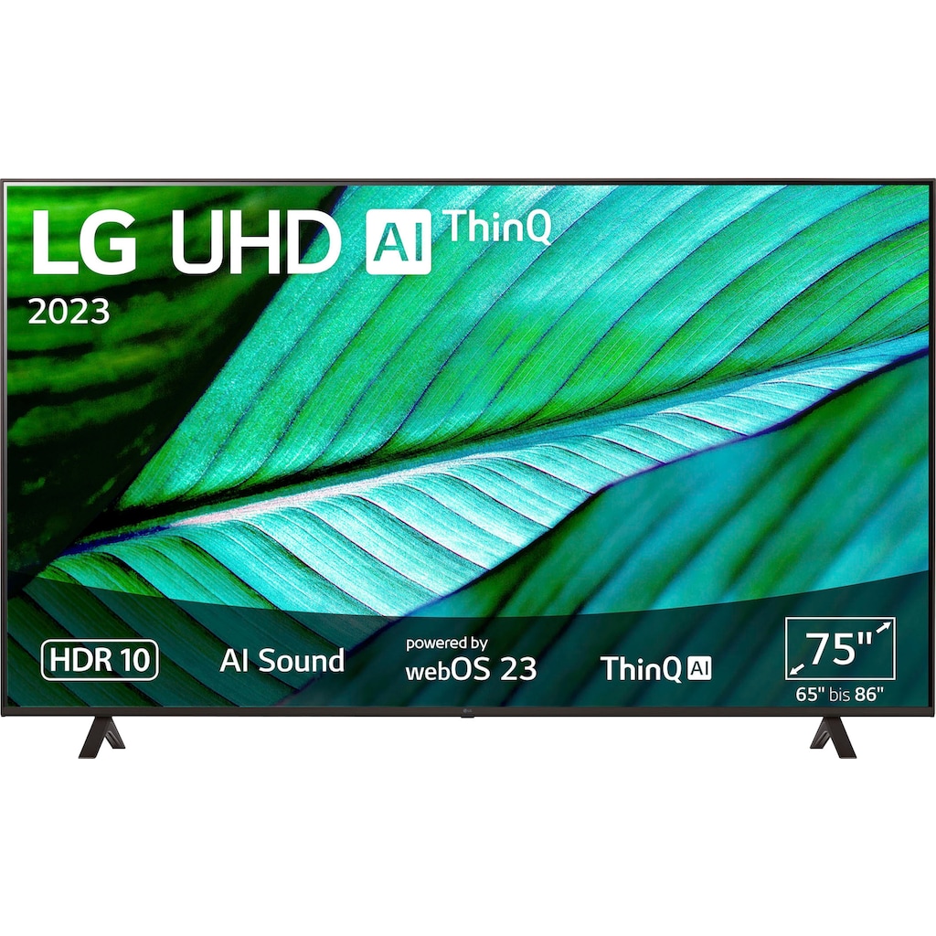 LG LED-Fernseher »75UR76006LL«, 189 cm/75 Zoll, 4K Ultra HD, Smart-TV, UHD,α5 Gen6 4K AI-Prozessor,Direct LED,AI Sound,AI Brightness Control