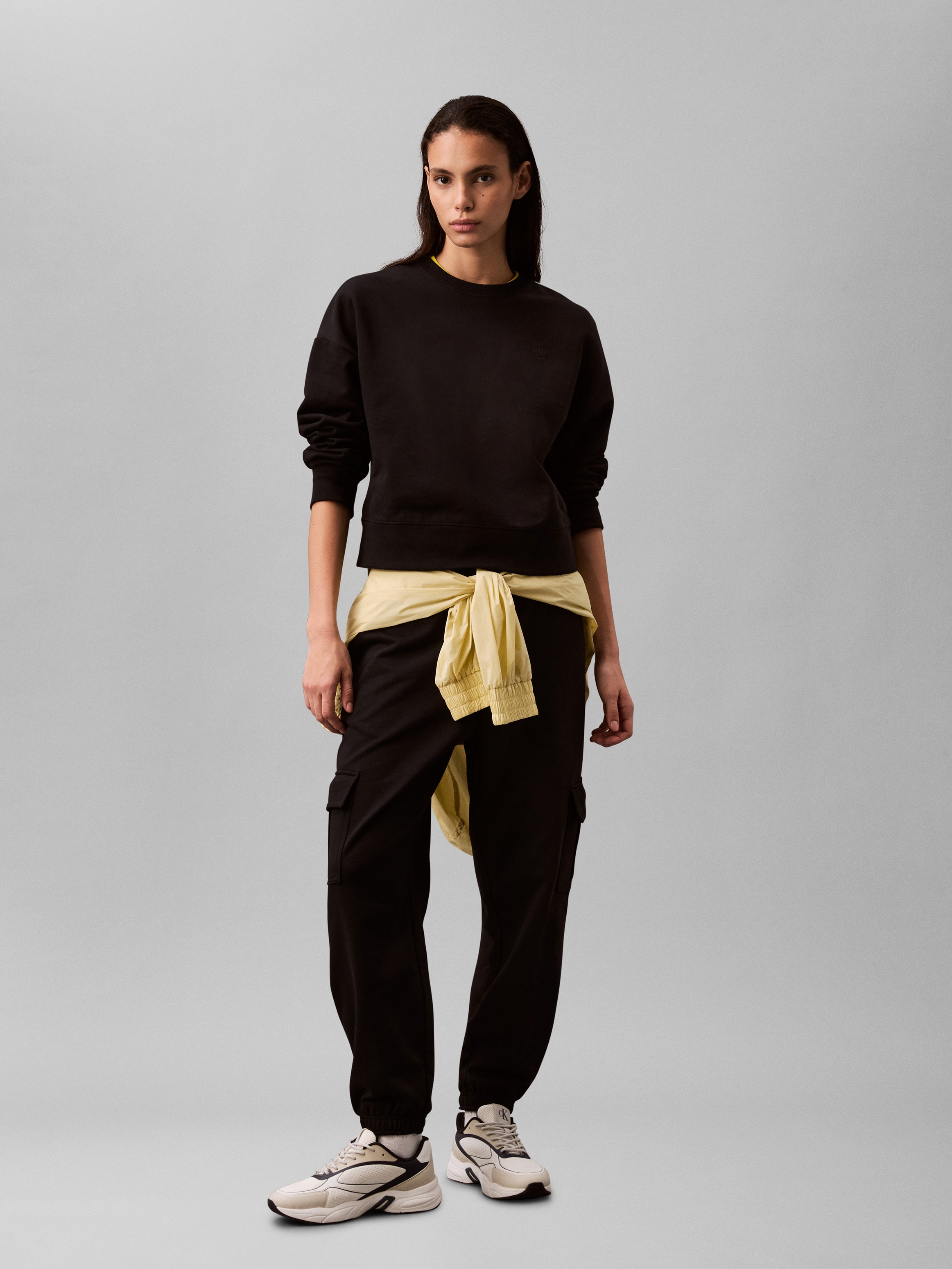 Calvin Klein Jeans Sweatshirt »LS ARCHIVE LOGO FRENCH TERRY RLX«, Mit Rundhalsausschnitt, regular fit
