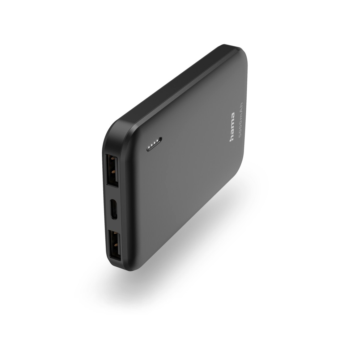 Powerbank »Powerbank 5000mAh, 1x USB-C, 2x USB-A, Anthrazit, akkuschonend Laden«, 5000...