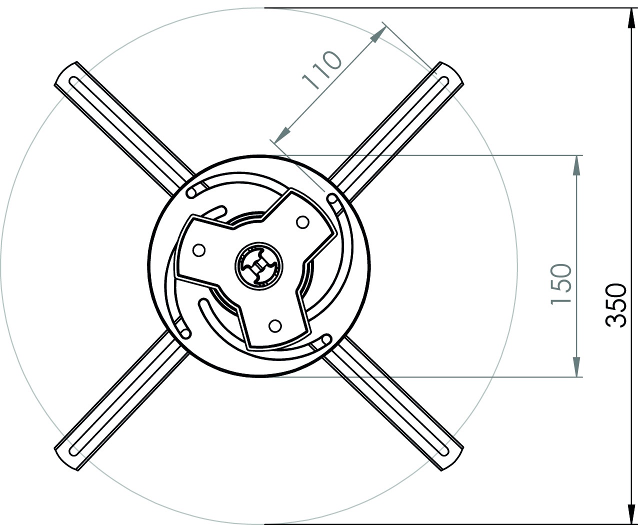 VCM Beamer-Deckenhalterung »Universal Beamer Projektor Deckenhalterung DHP7«