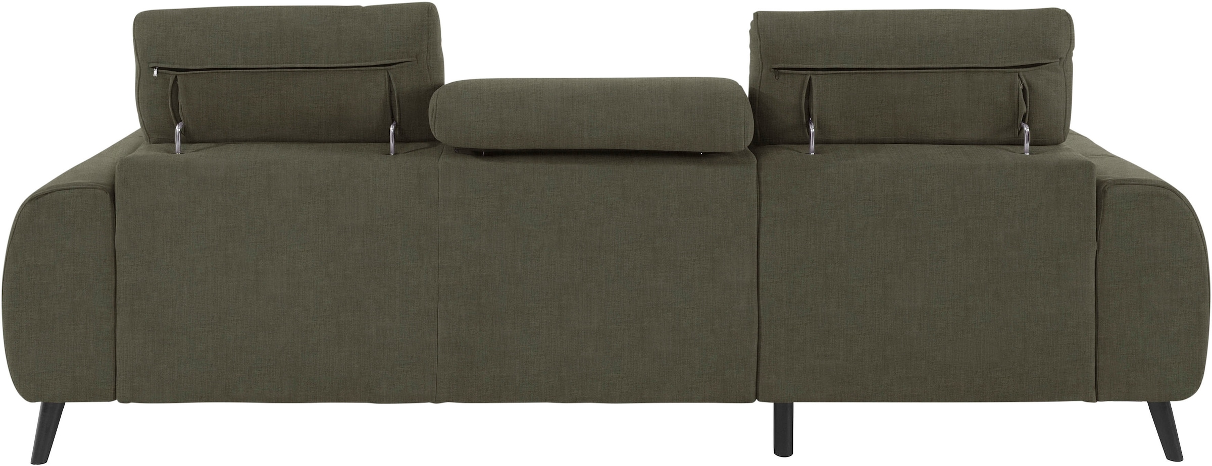COTTA Ecksofa »Mia L-Form mit 3 Zierkissen«, wahlweise mit Bettfunktion, Bettkasten, Beleuchtung & Wireless-Charger