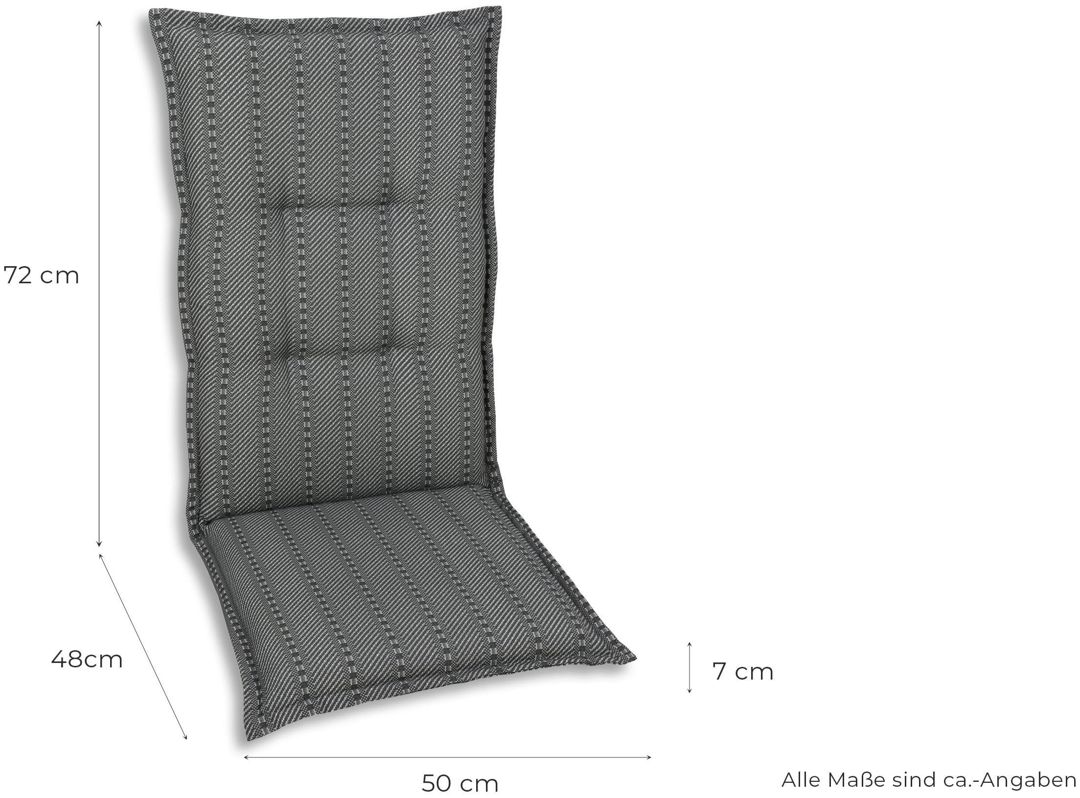 GO-DE Hochlehnerauflage, 120x50 cm