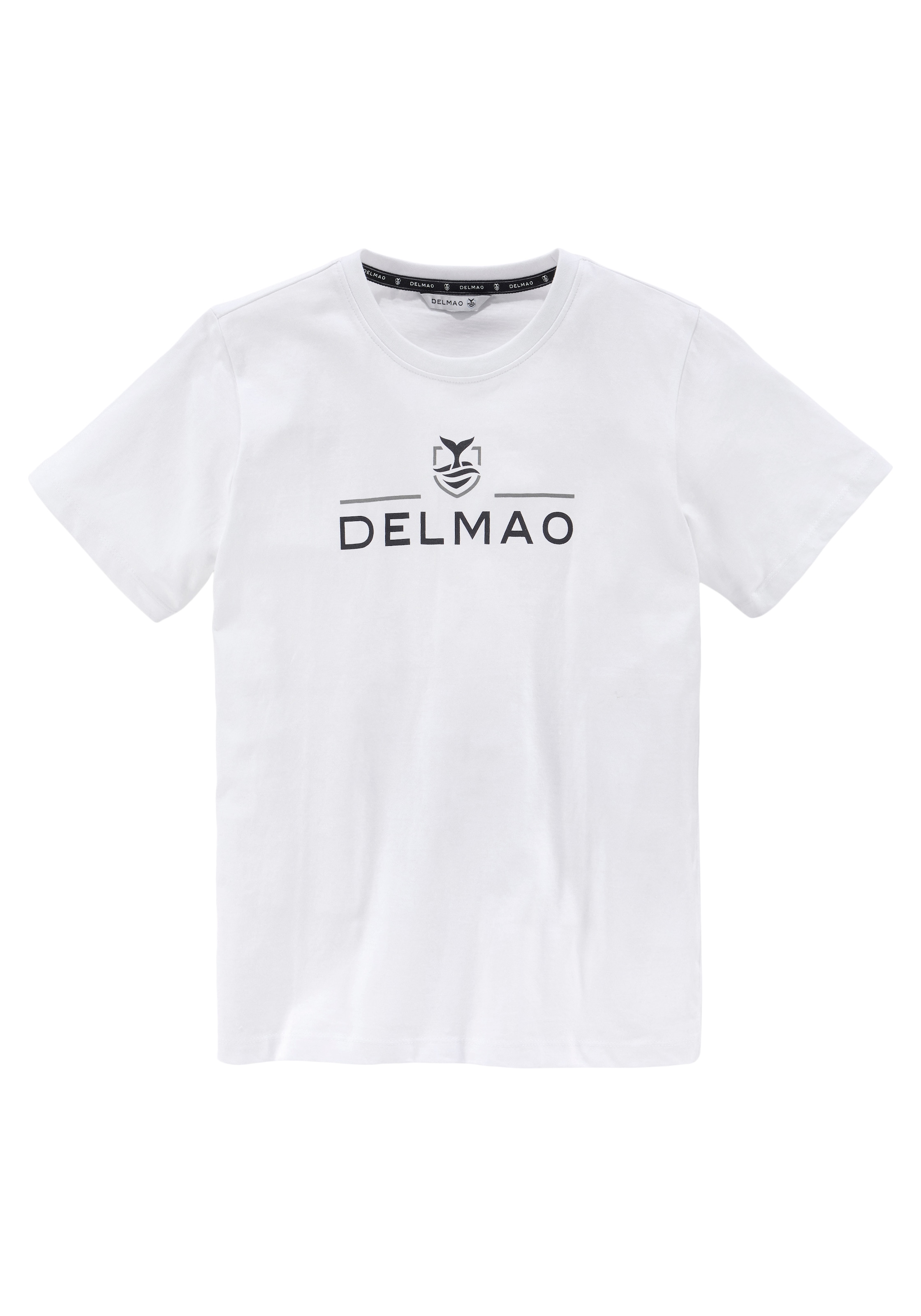 DELMAO T-Shirt »für Jungen«, Kurzarm, Basic-Design, Rundhalsausschnitt