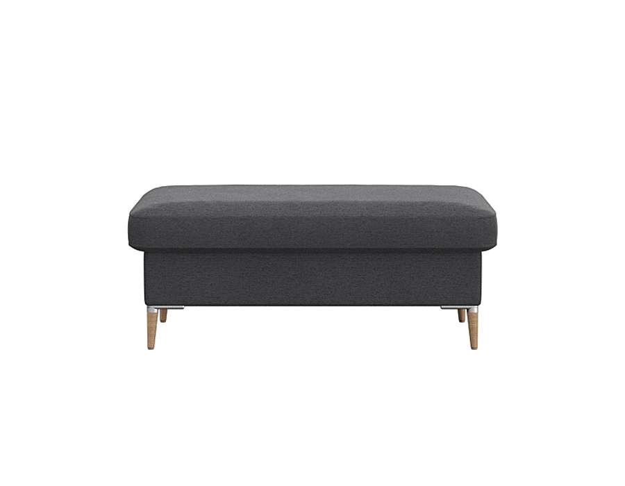 FLEXLUX Pouf »Fiore«, Kaltschaum, Füße Alu+ Eiche