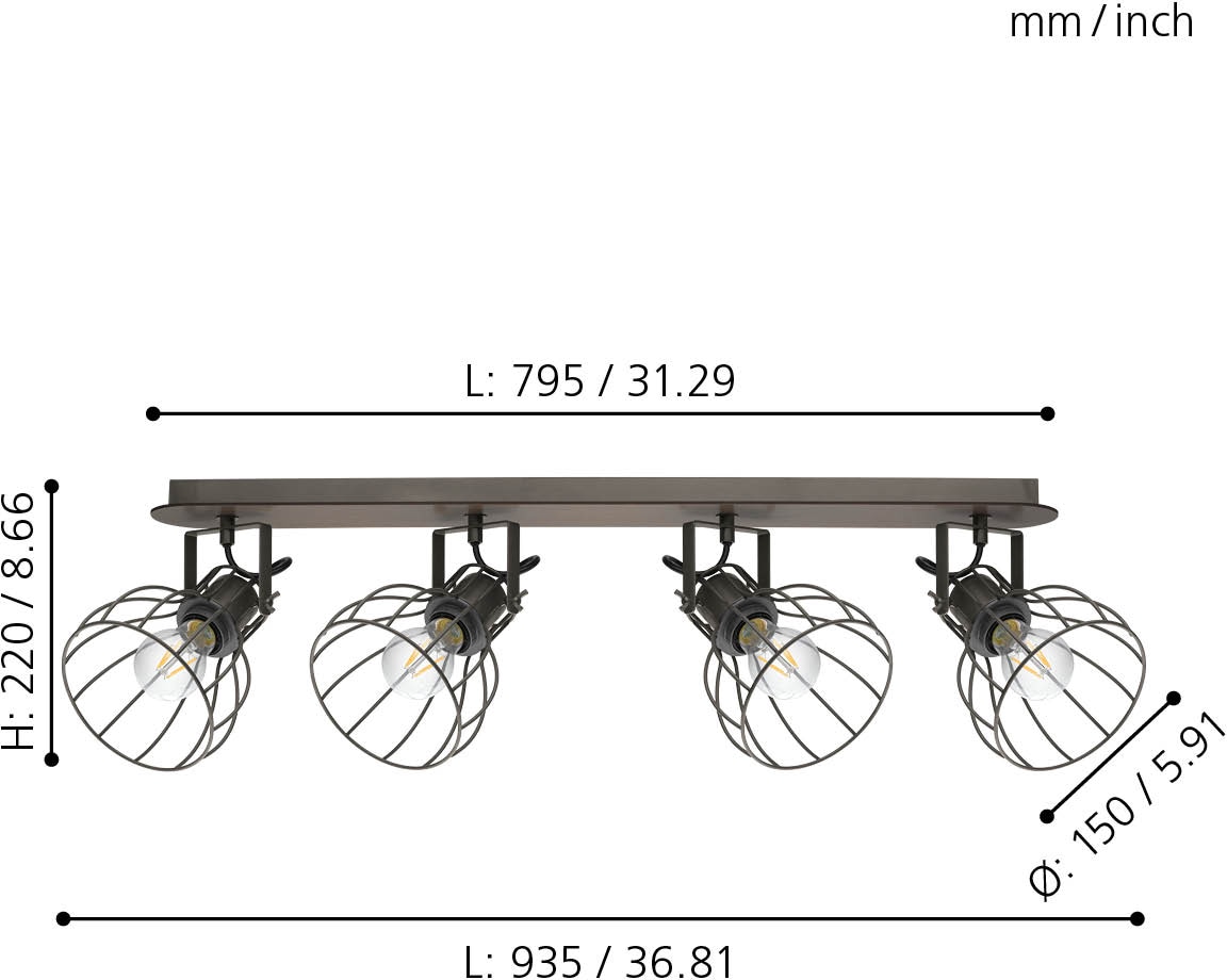 EGLO Deckenspot »SAMBATELLO« E27 Deckenlampe